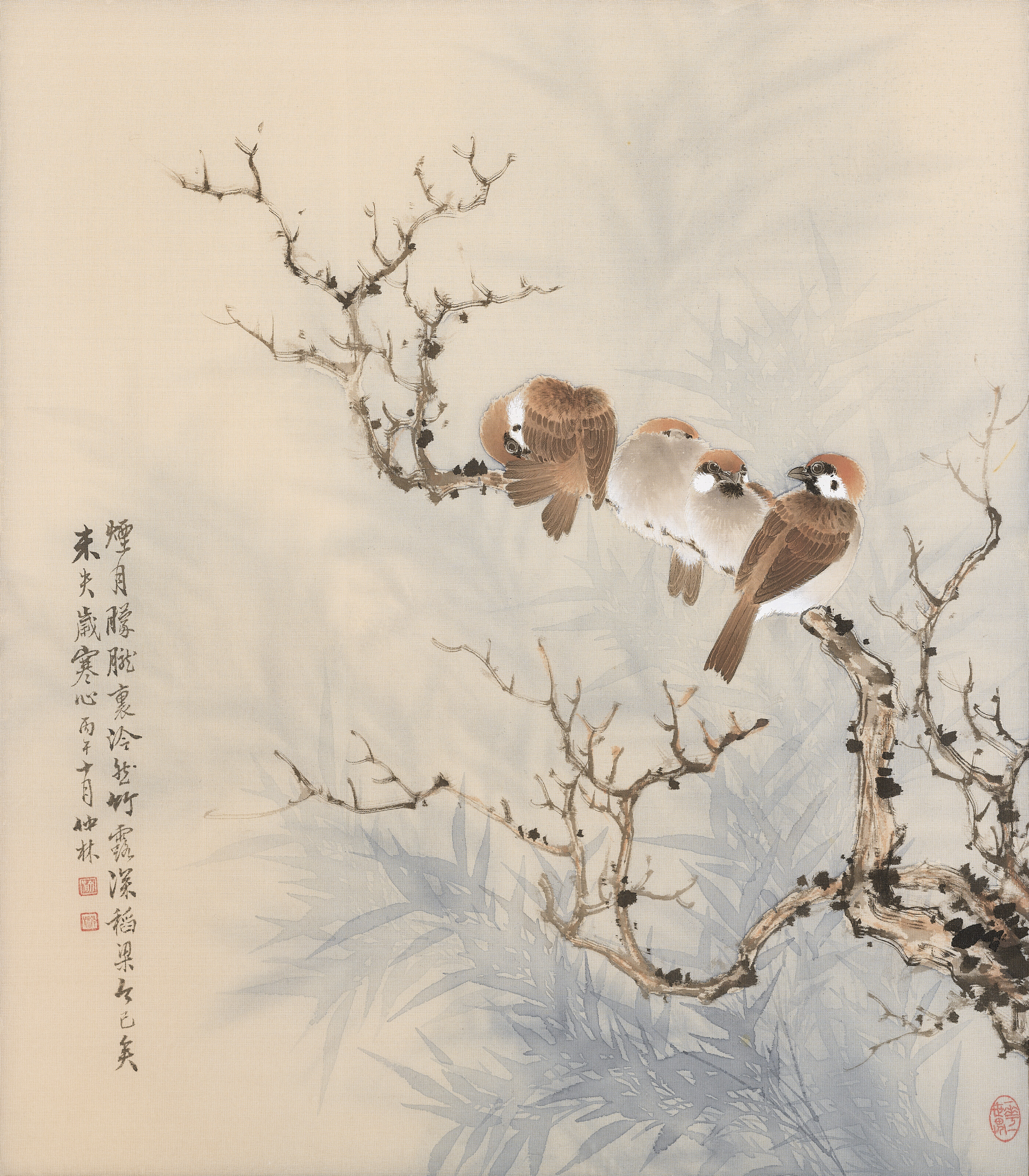 Sparrows and Bamboo