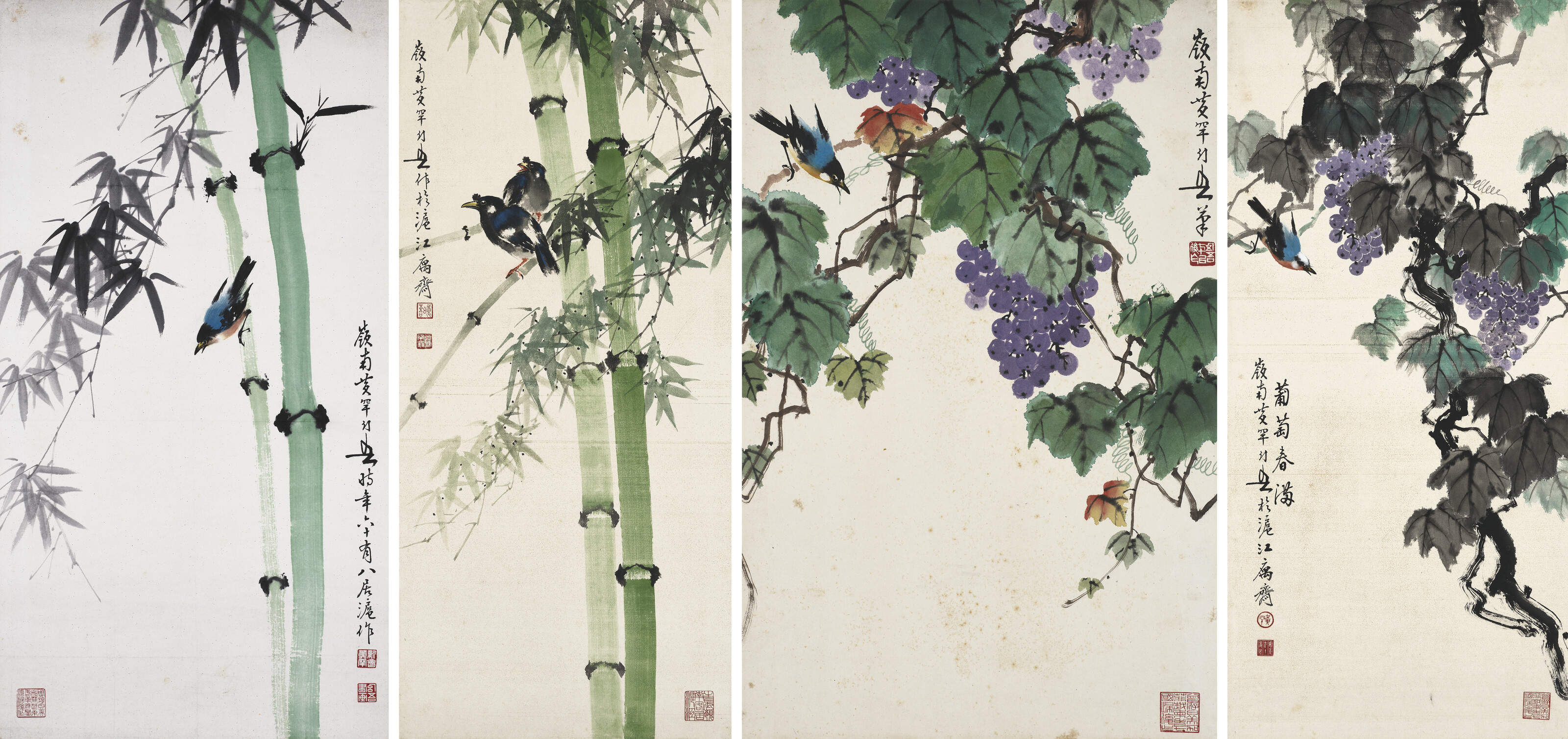 黃幻吾（1906-1985）, 花鳥四幀| Christie's