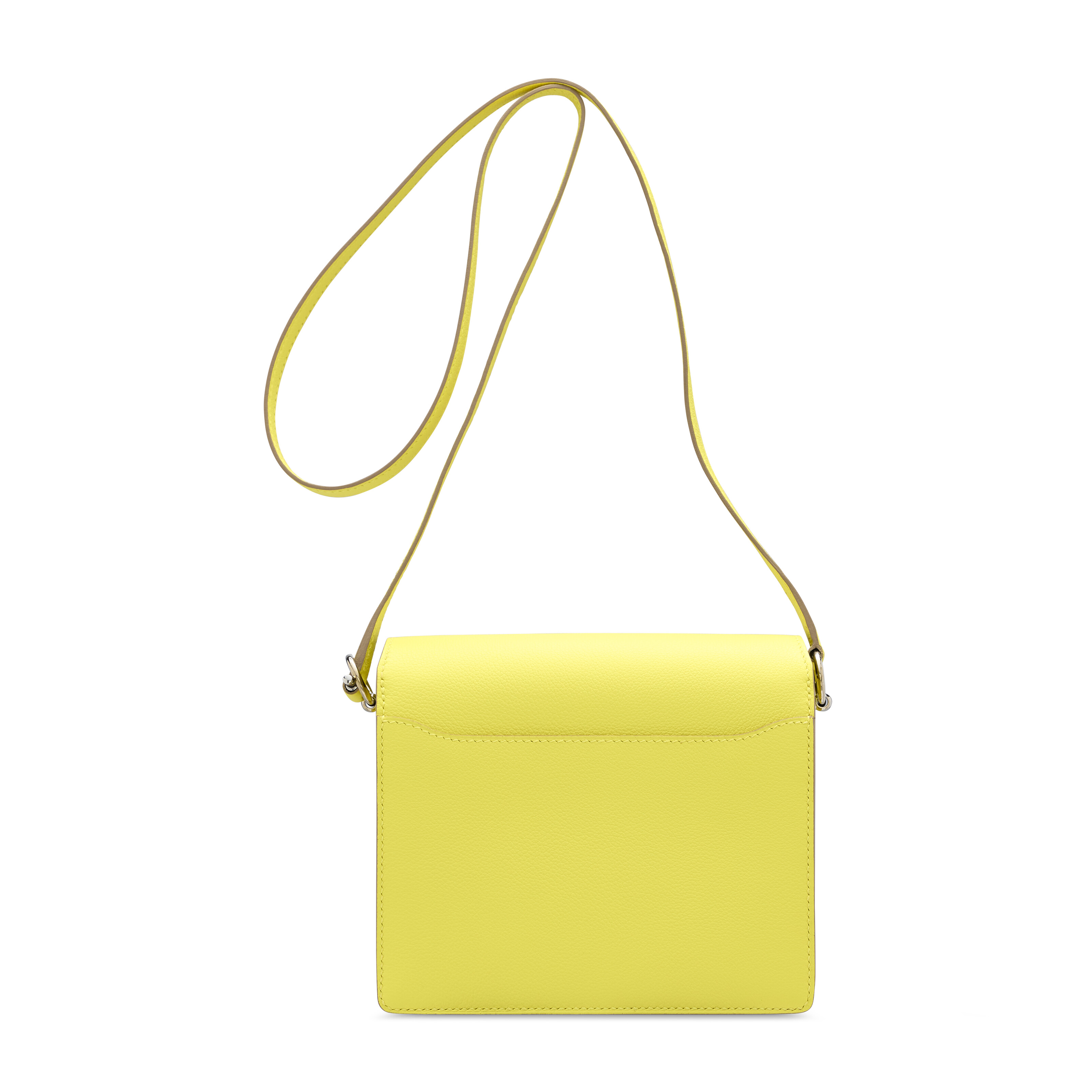 A LIME EVERCOLOR LEATHER MINI ROULIS WITH PALLADIUM HARDWARE