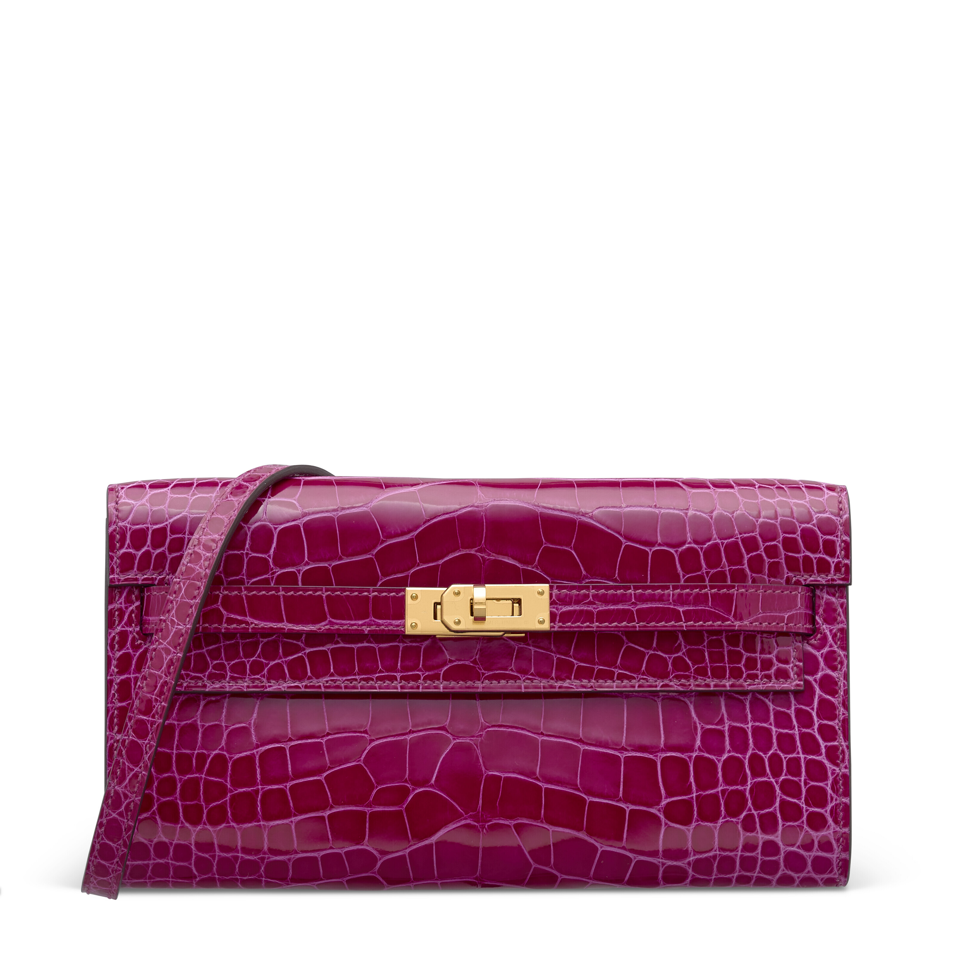 A ROSE AZALÉE SWIFT LEATHER RETOURNÉ KELLY 25 WITH PALLADIUM
