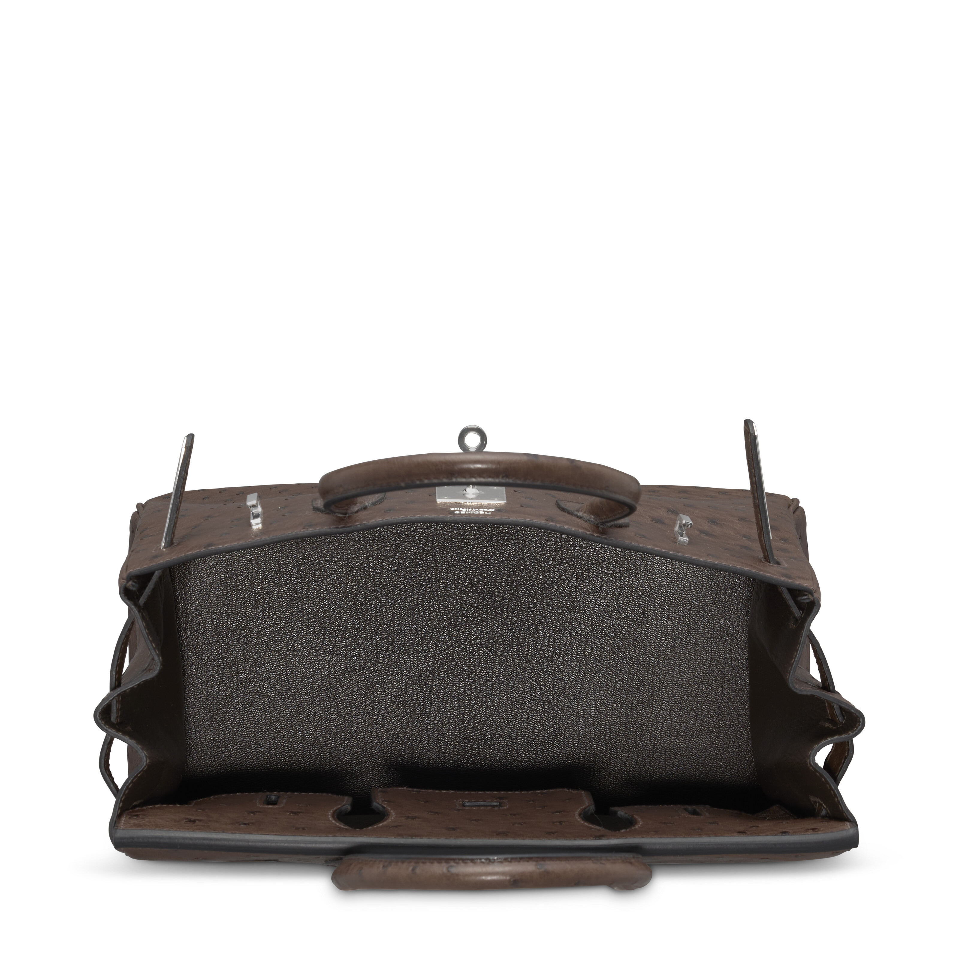 A MARRON FONCÉ OSTRICH BIRKIN 30 WITH PALLADIUM HARDWARE, HERMÈS