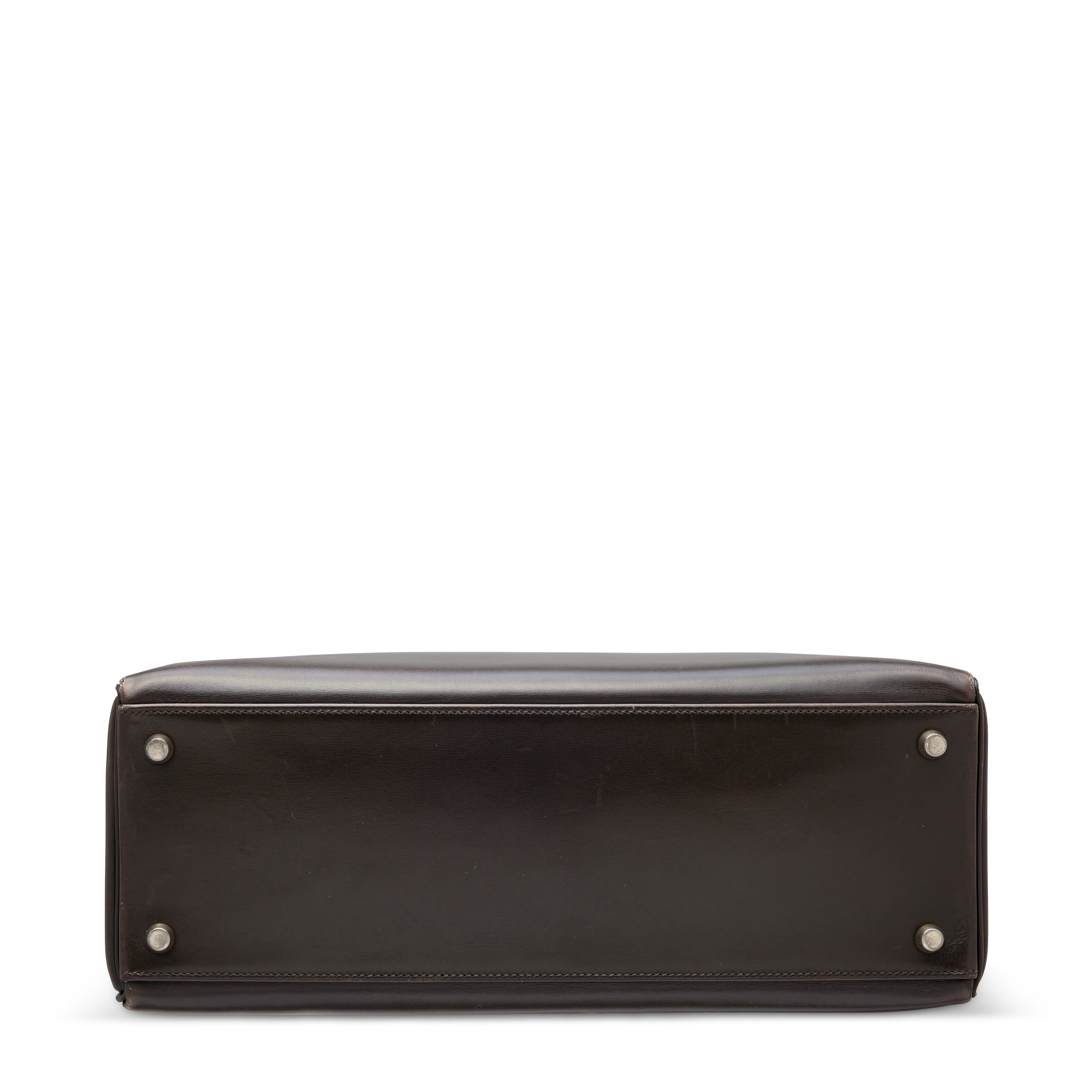 A CHOCOLAT BOX CALF LEATHER RETOURNÉ KELLY 32 WITH GOLD HARDWARE