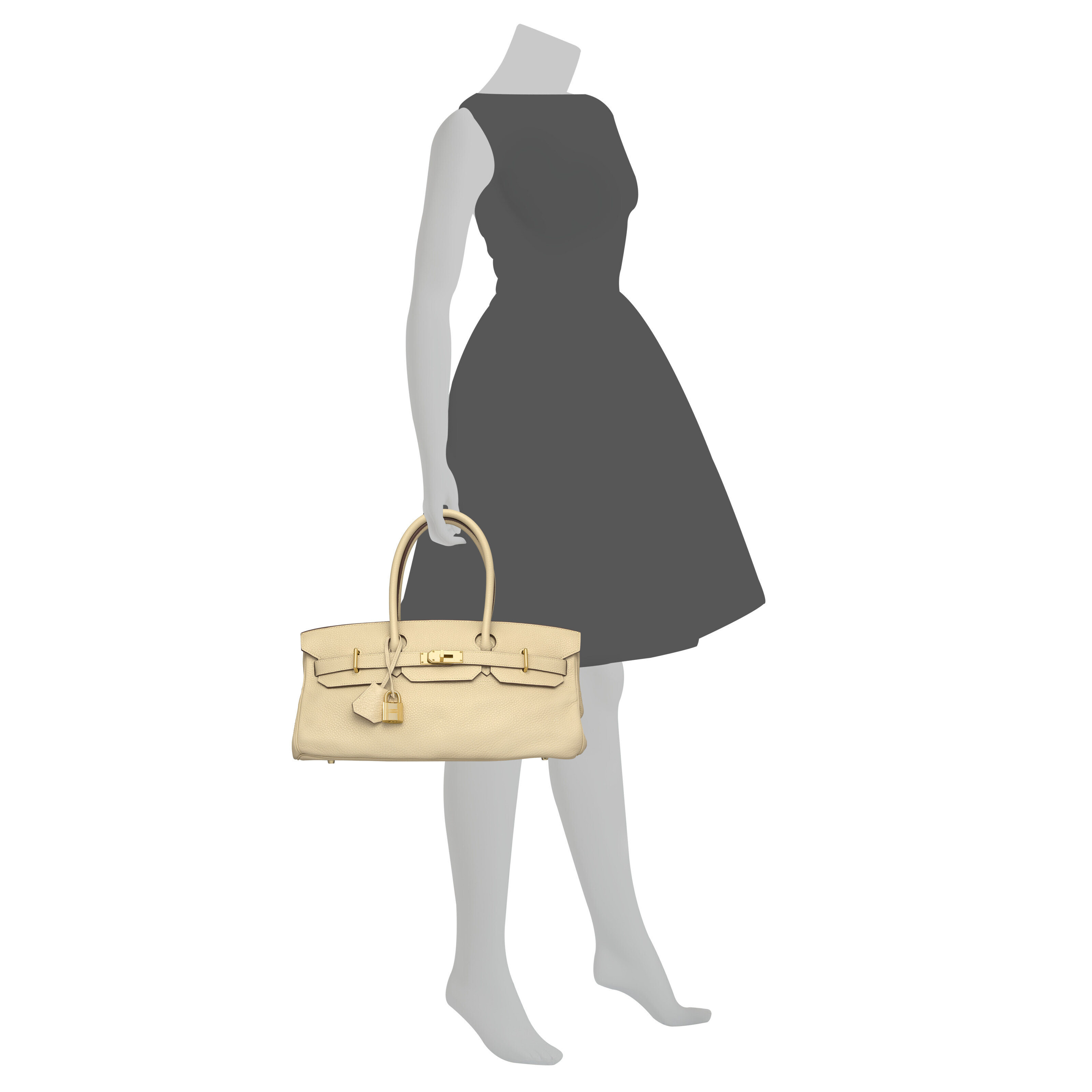 A PARCHEMIN CLÉMENCE LEATHER JPG SHOULDER BIRKIN 42 WITH PALLADIUM