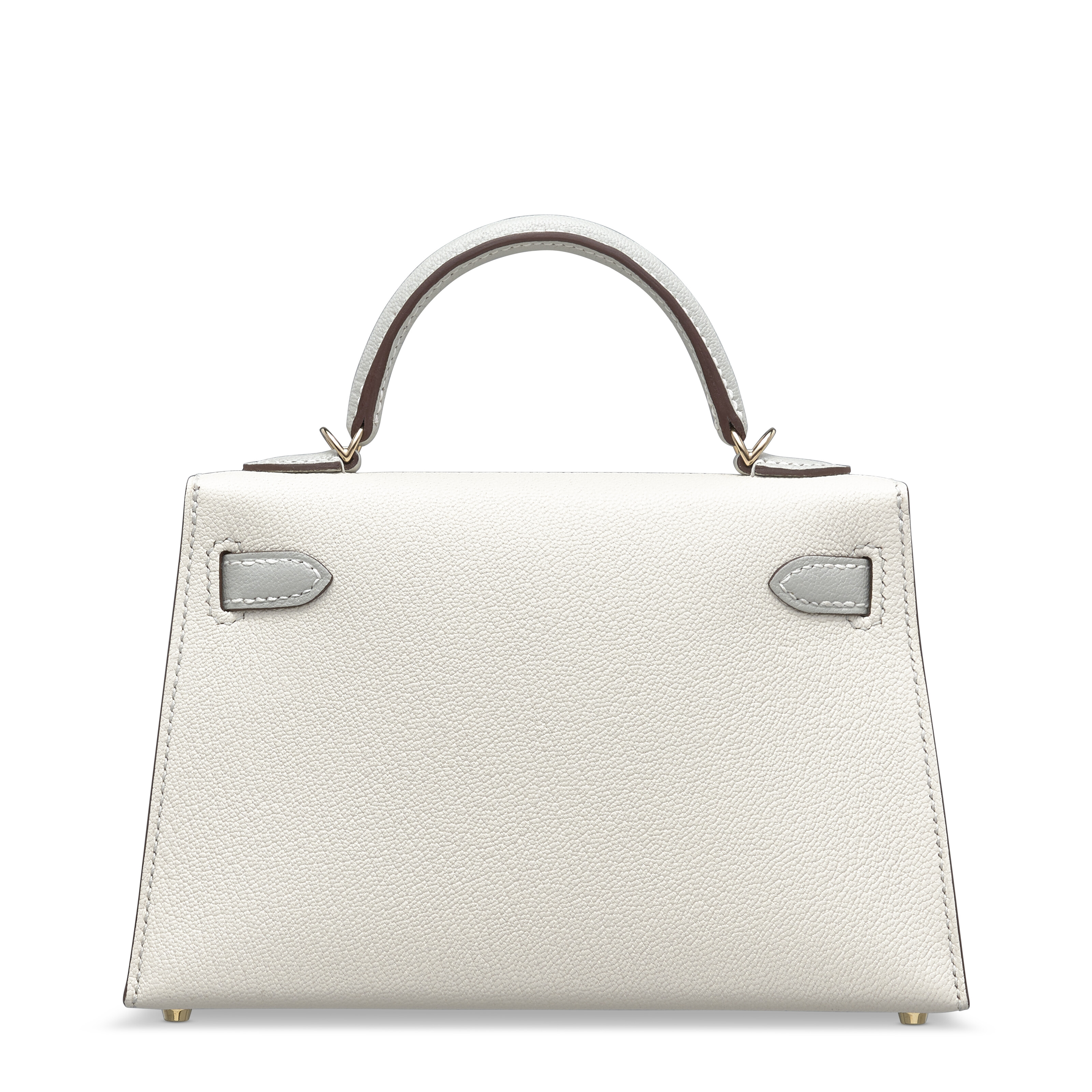【白】HERMES ケリーグローブ ラムレザー ×ミンクファー　６1/2 白】HERMES ケリーグローブ ラムレザー ×ミンクファー 61/2 白