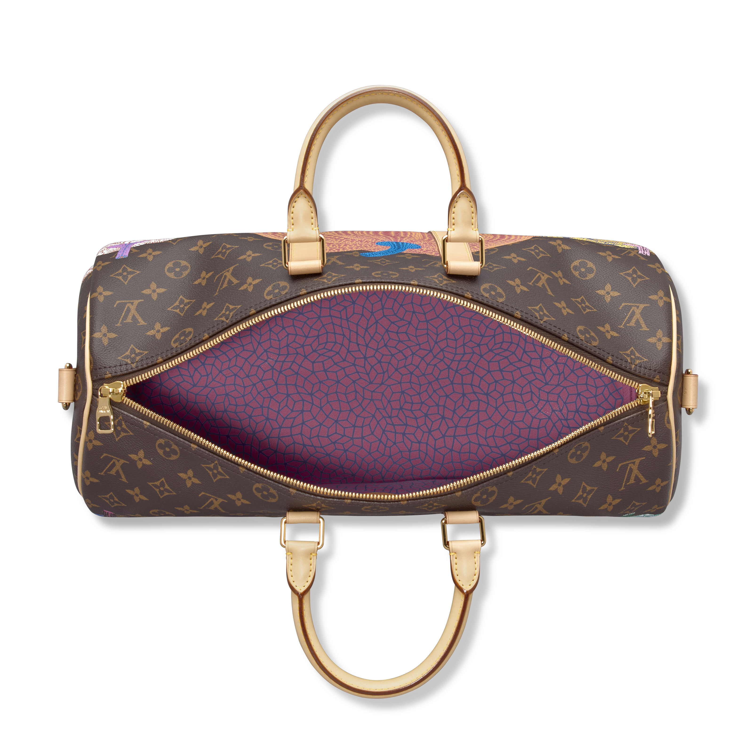 A LIMITED EDITION PAINTED PUMPKIN MONOGRAM KEEPALL