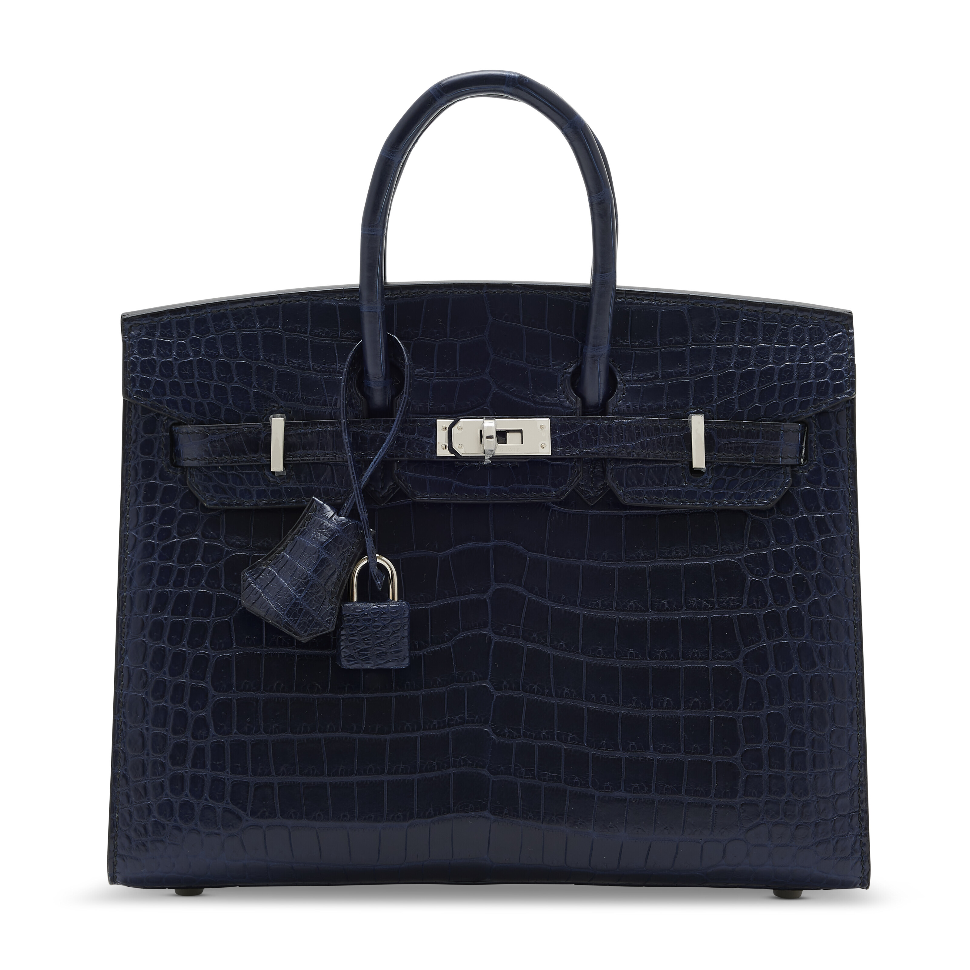A RARE, MATTE AIZOME TOMEKON POROSUS CROCODILE SELLIER BIRKIN 25