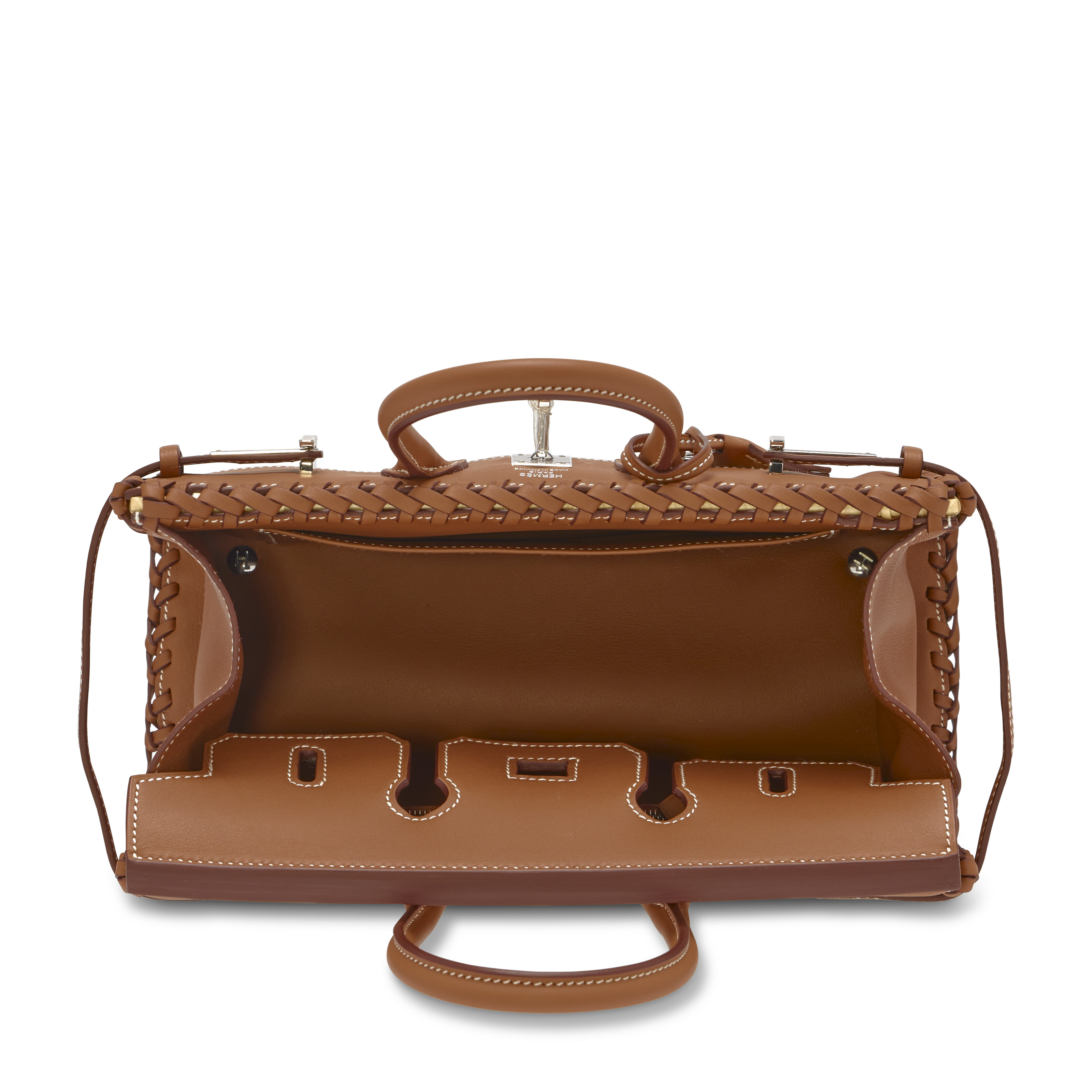 A LIMITED EDITION GOLD SWIFT LEATHER & OSIER STRIPE PICNIC