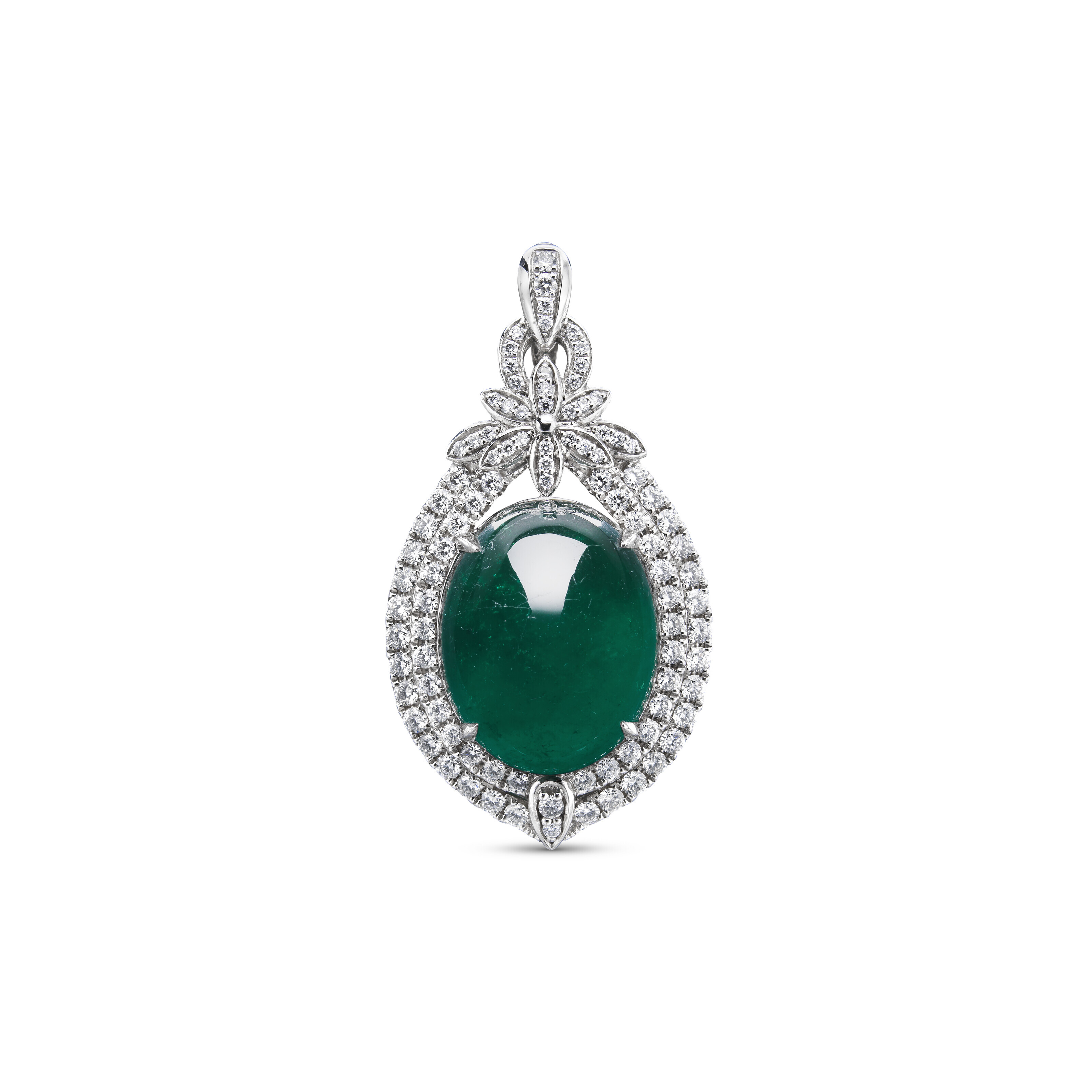 EMERALD AND DIAMOND PENDANT, | Christie’s