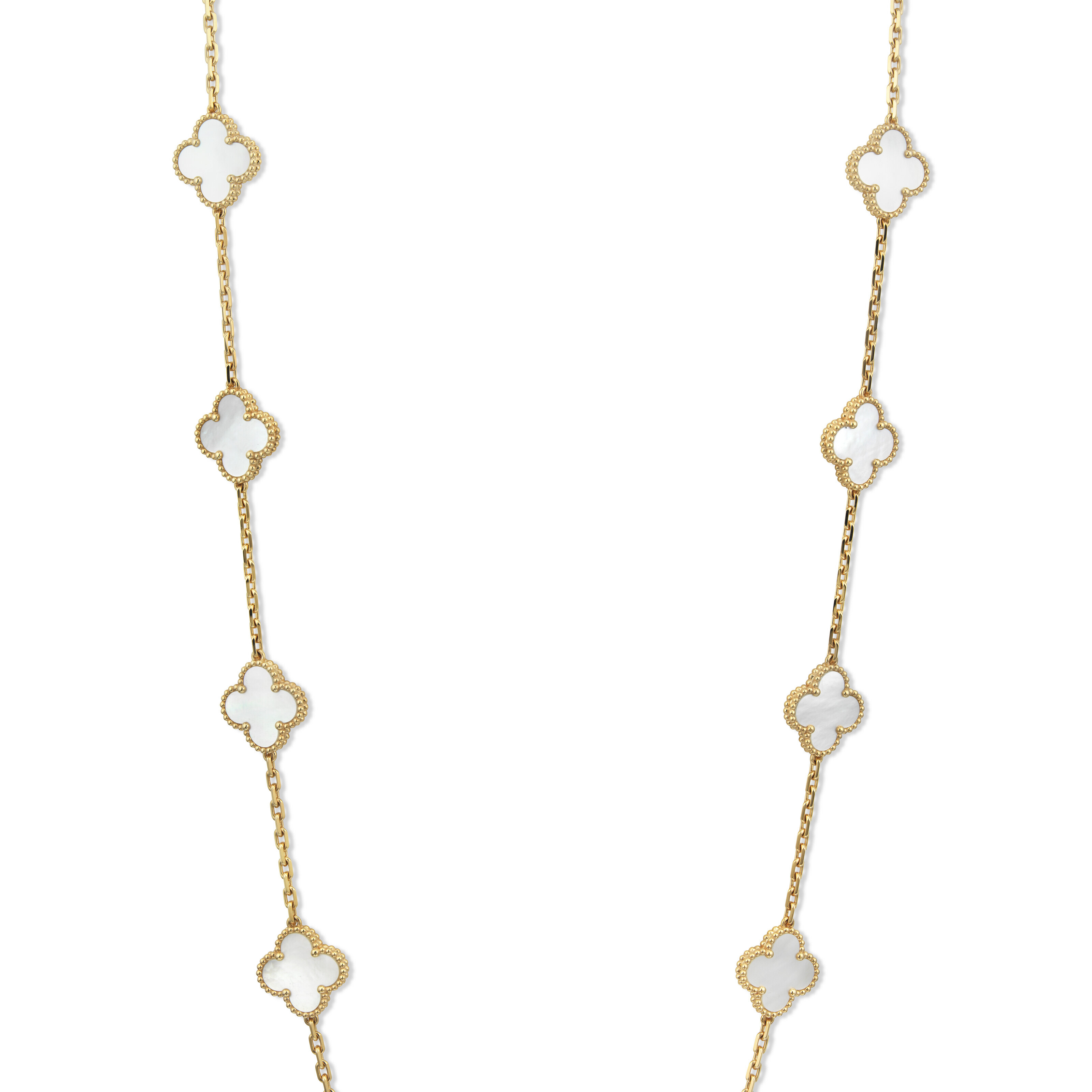VAN CLEEF & ARPELS MOTHER-OF-PEARL 'VINTAGE ALHAMBRA' NECKLACE