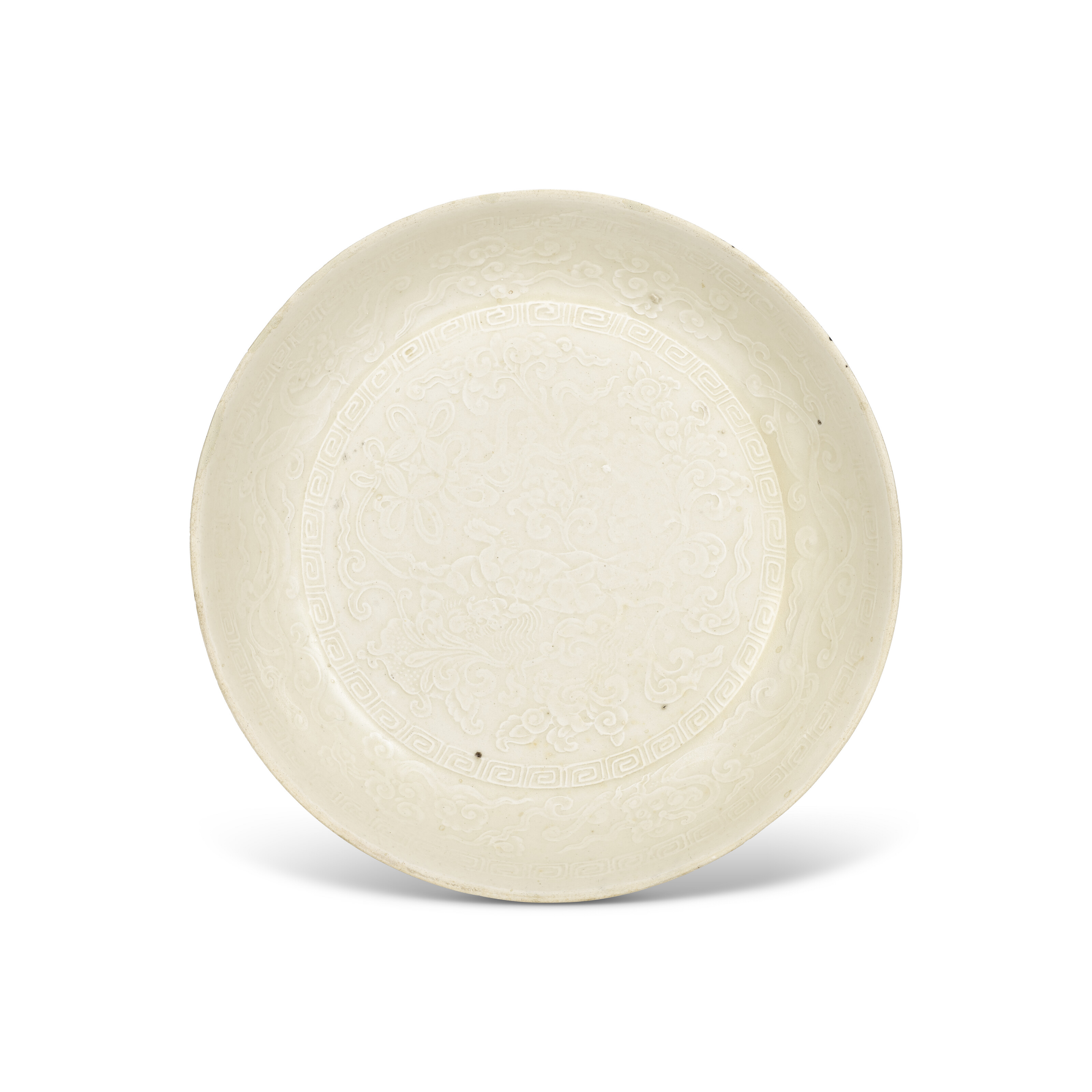A MOULDED DING-TYPE 'LION' DISH, JIN DYNASTY (1115-1234) | Christie's