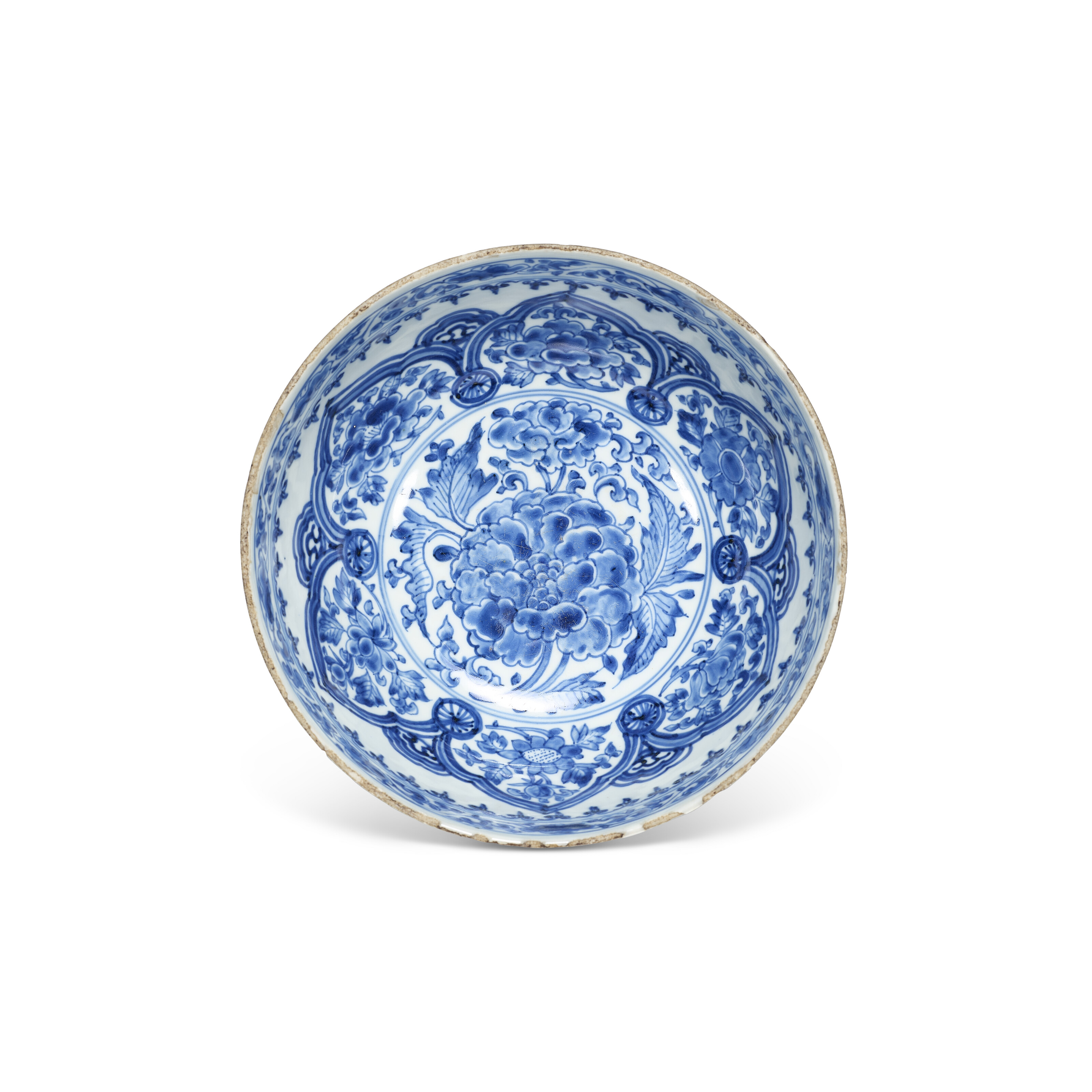 清康熙青花開光四季花卉紋盌, PERIOD (1662-1722 | KANGXI 青花 磁州窯