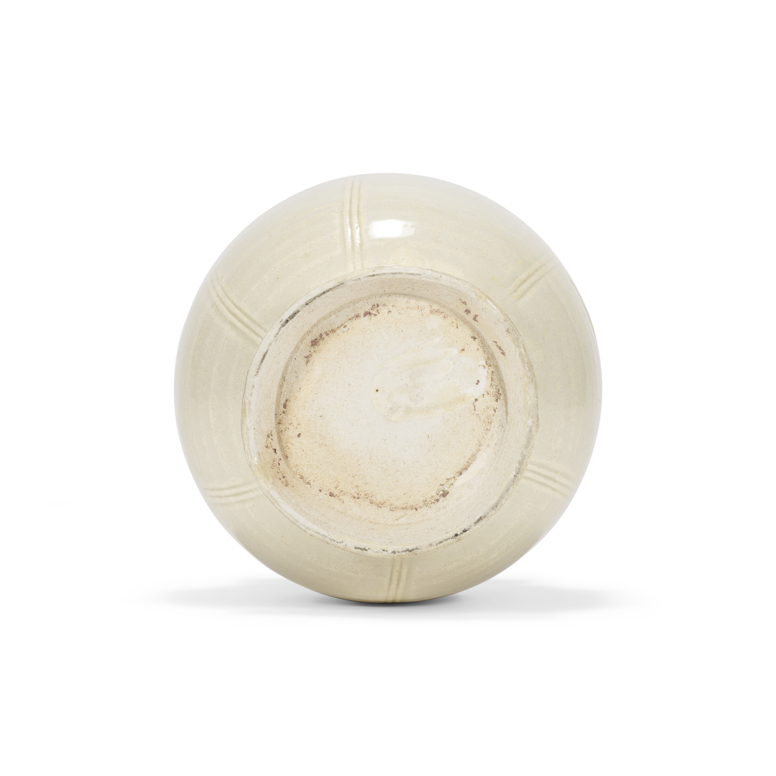 宋十一/十二世紀青白釉瓜棱式雲耳四繫蓋罐, SONG DYNASTY, 11TH-12TH