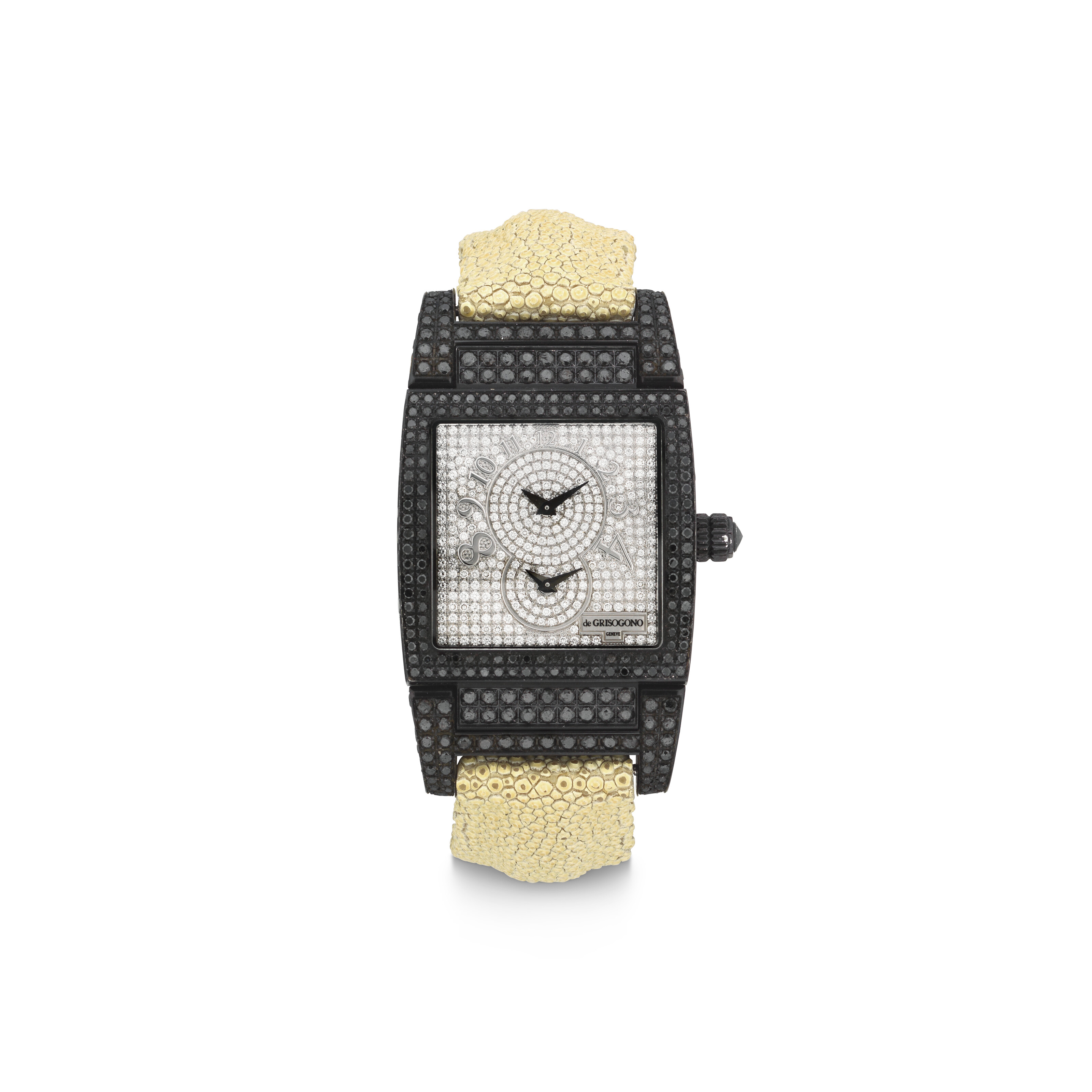 Catalog image of DE GRISOGONO COLOURED DIAMOND AND DIAMOND 'INSTRUMENTO N°UNO' WRISTWATCH