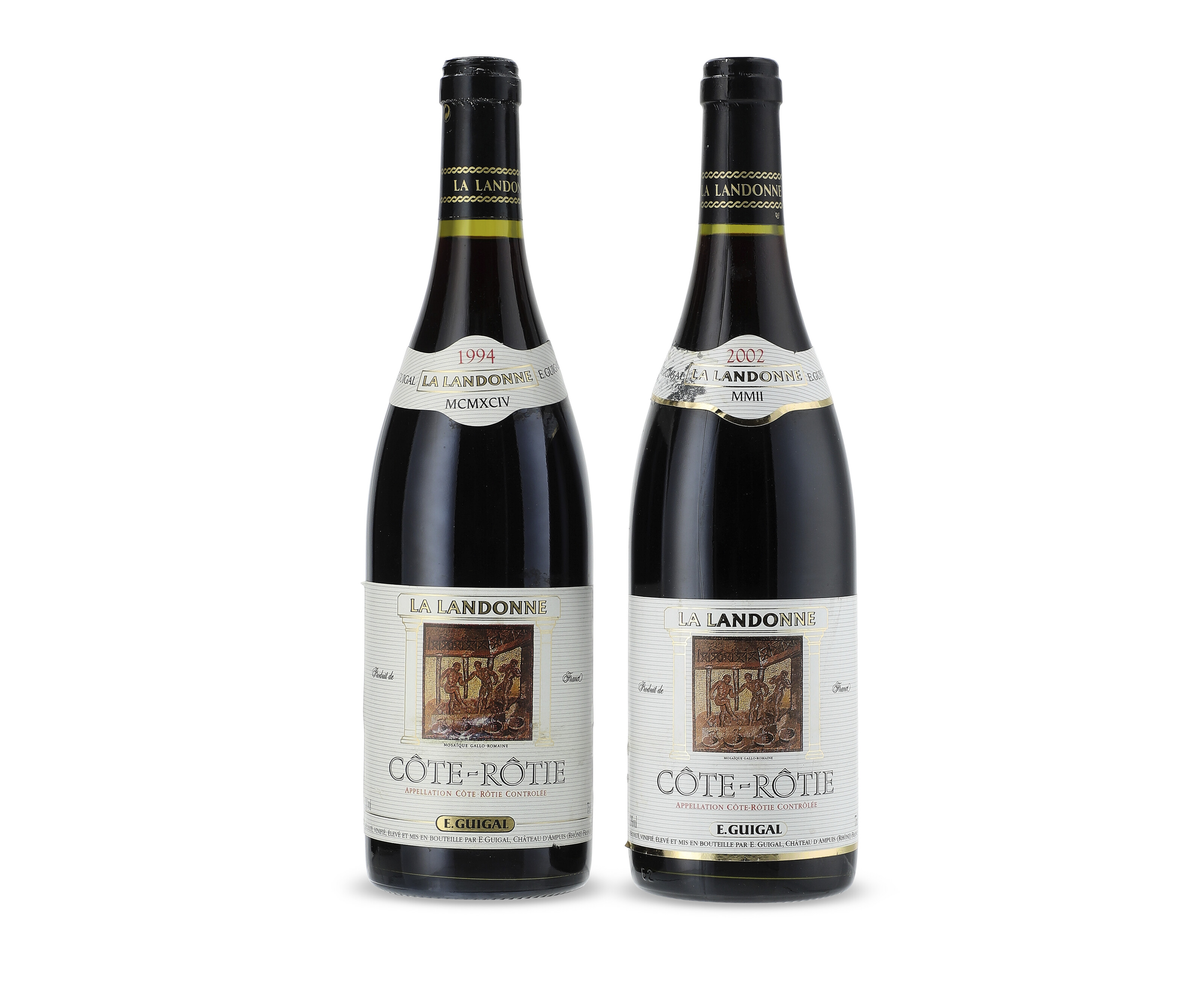 Mixed 1994 & 2002 E. Guigal, Côte Rôtie La Landonne, 1994Slightly ...