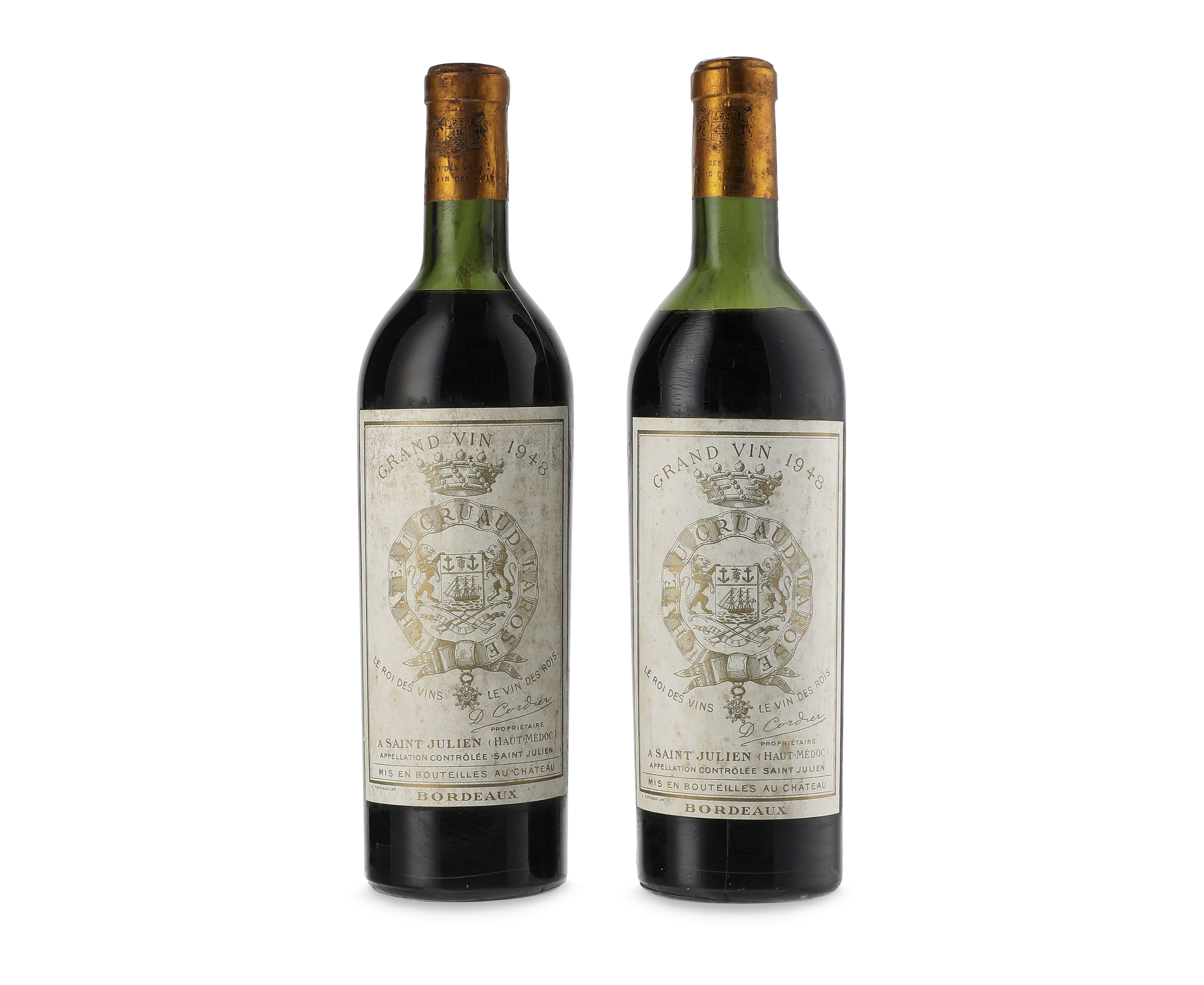 Château Gruaud Larose 1948, Saint-Julien, 2ème Cru Classéu. 1 us, 1 m ...