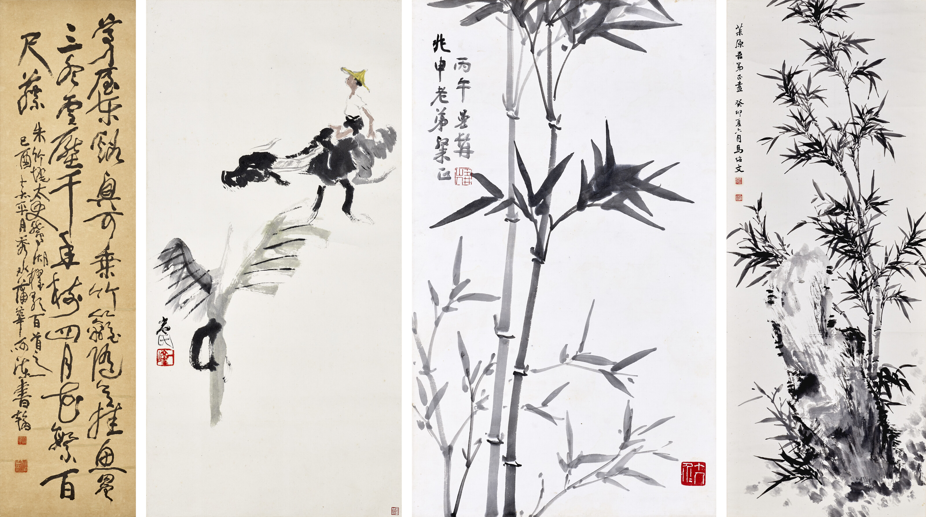 蒲華（1832-1911）/ 鄭曼青（1902-1975）/ 馬紹文（1894-1968）/ 高