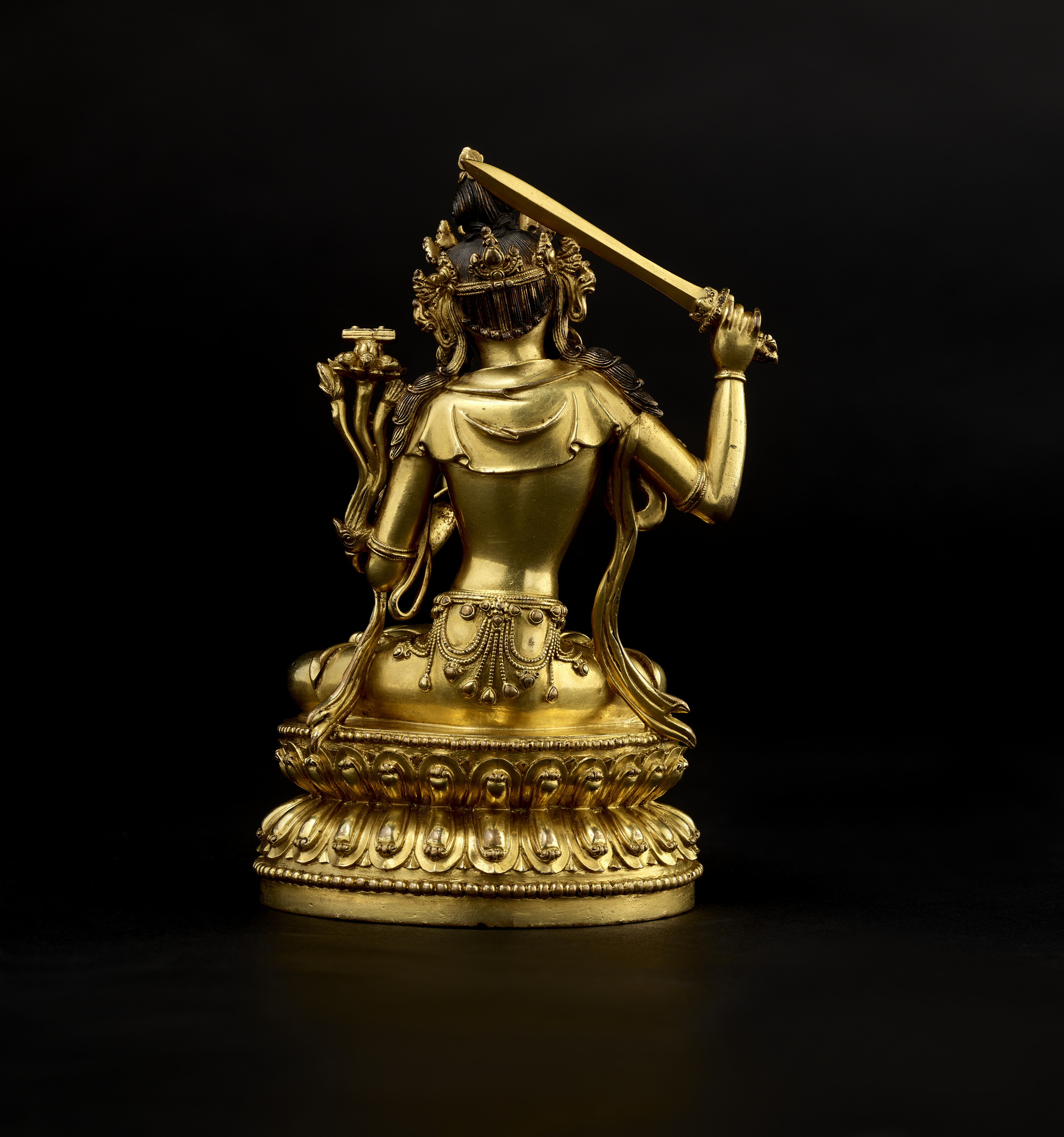 明永樂銅鎏金文殊菩薩像「大明永樂年施」楷書刻款, CHINA, YONGLE SIX