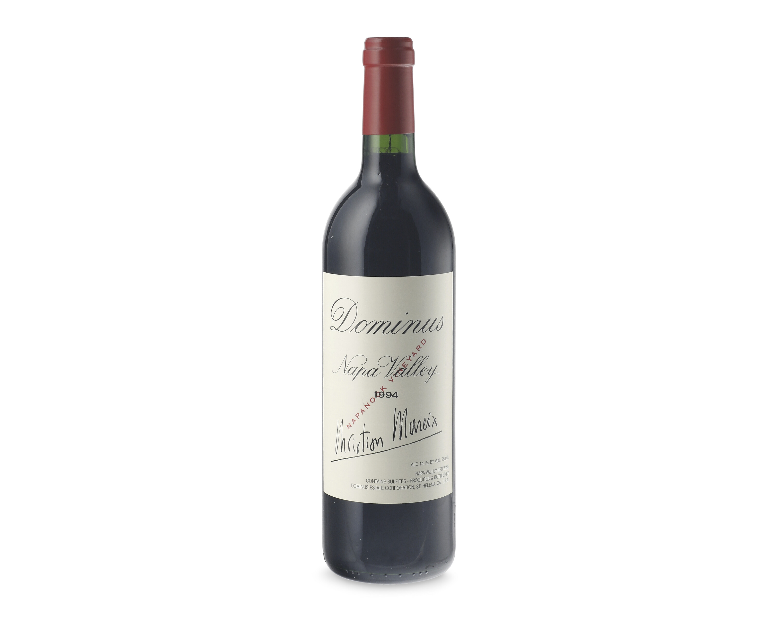 Dominus 1994, Napa Valleylevels into neck, 3 crinkled labels, 1 ...