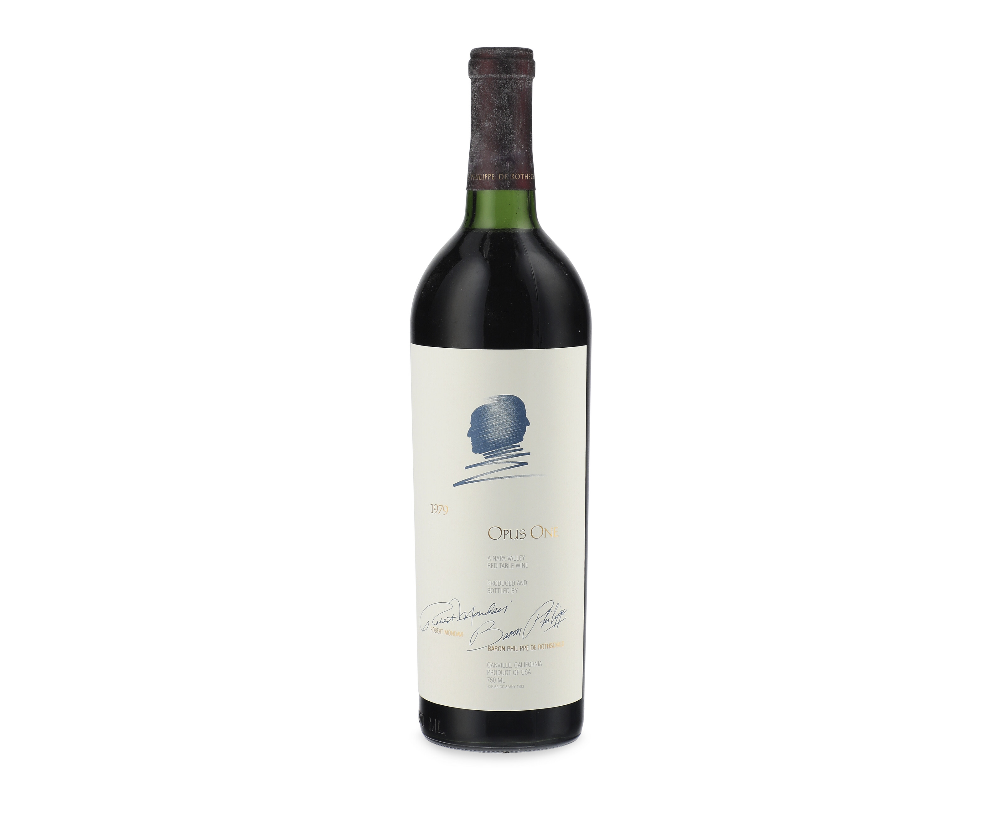 ワイン　opusone Opus One 1979, Napa Valleyu.2ts, 2hs, 1us, slightly oxidized
