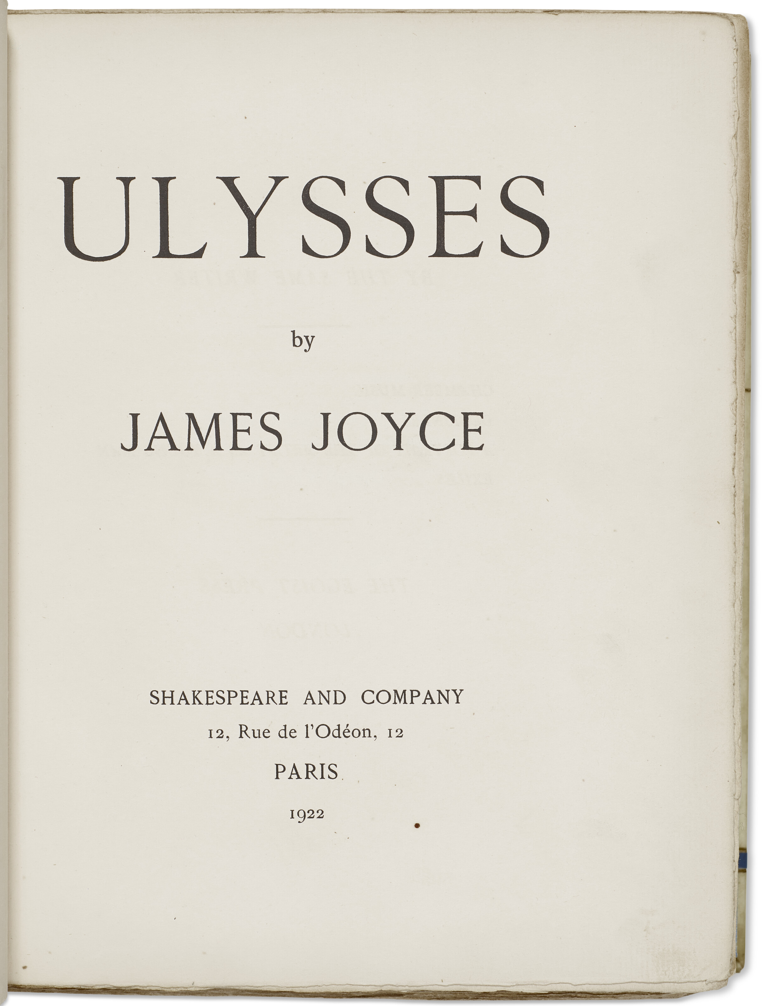 Ulysses, one of 100, signed, James Joyce, 1922 | Christie's