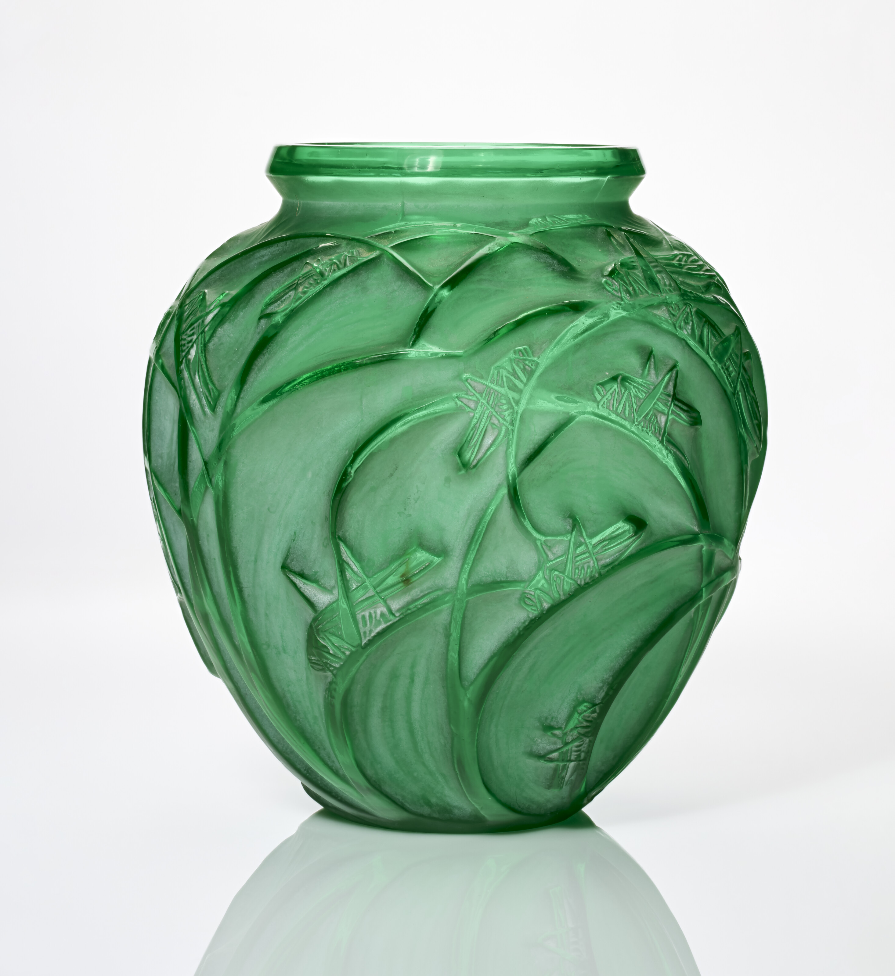 RENÉ LALIQUE (1860-1945), 'Sauterelles' Vase, Model No. 888, model