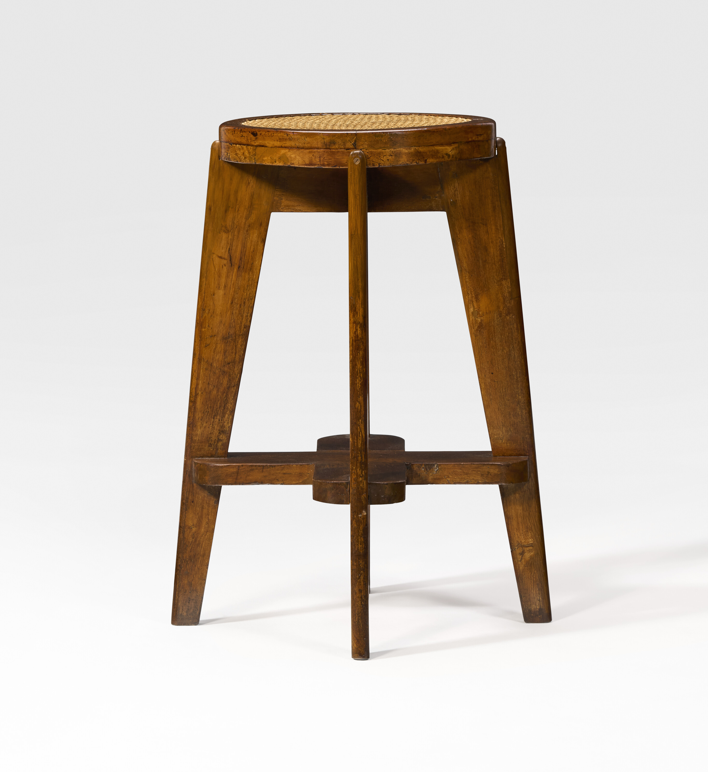 PIERRE JEANNERET (1896-1967), Set of Four Stools, from the Science