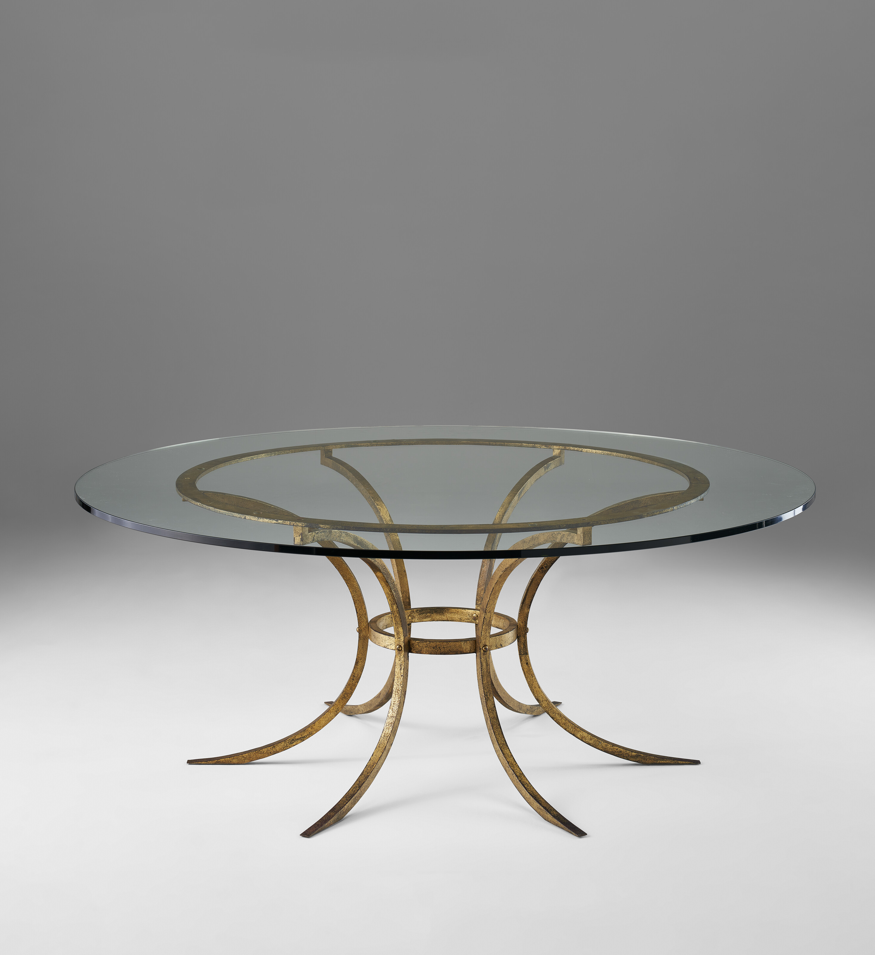 Roger Thibier (1926-2001) Attributed Glass Top Table