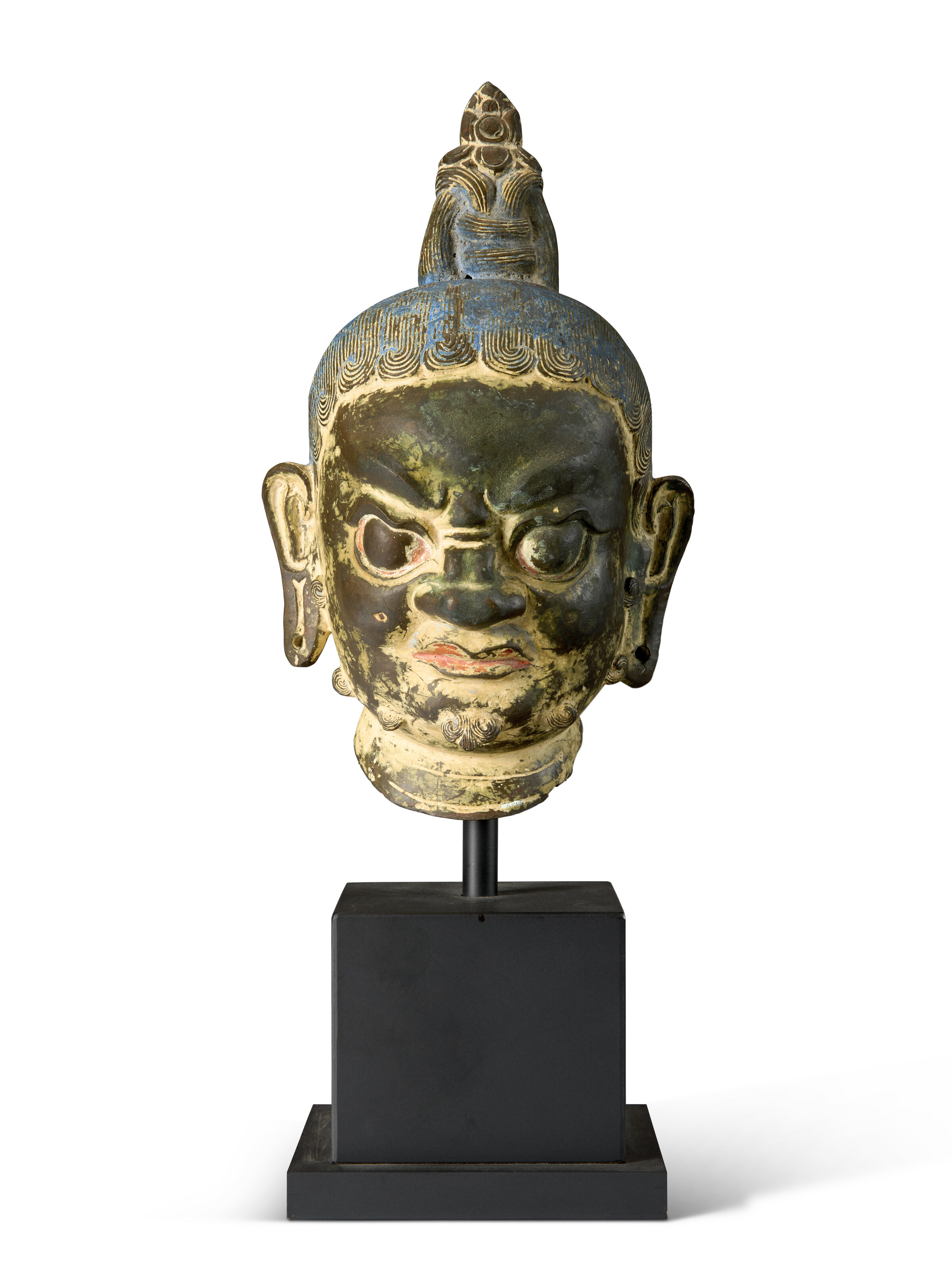 A BRONZE HEAD OF BUDDHA, THAILAND, AYUTTHAYA PERIOD, 16TH CENTURY