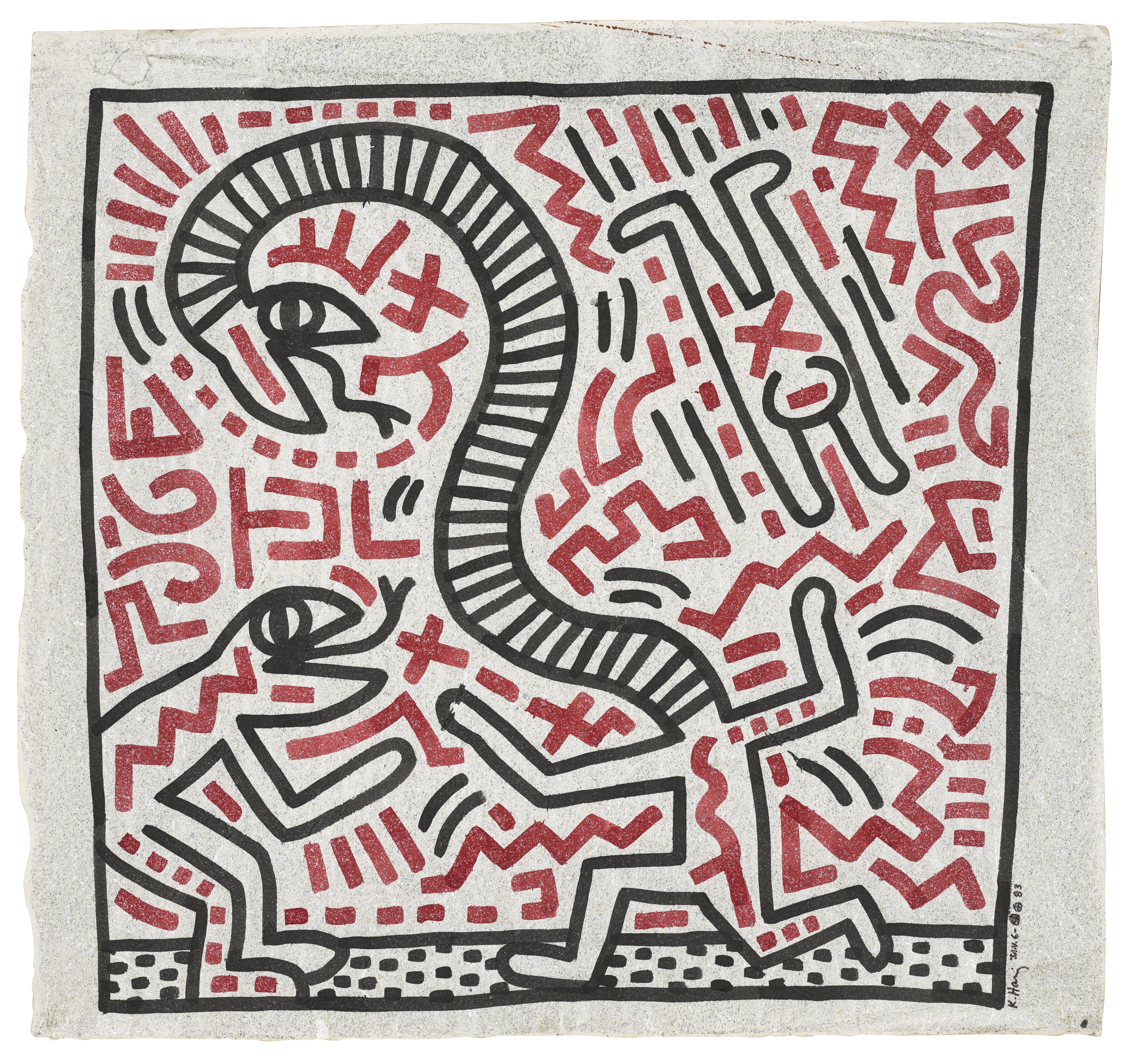 KEITH HARING (1958-1990), Untitled (Snake) | Christie's