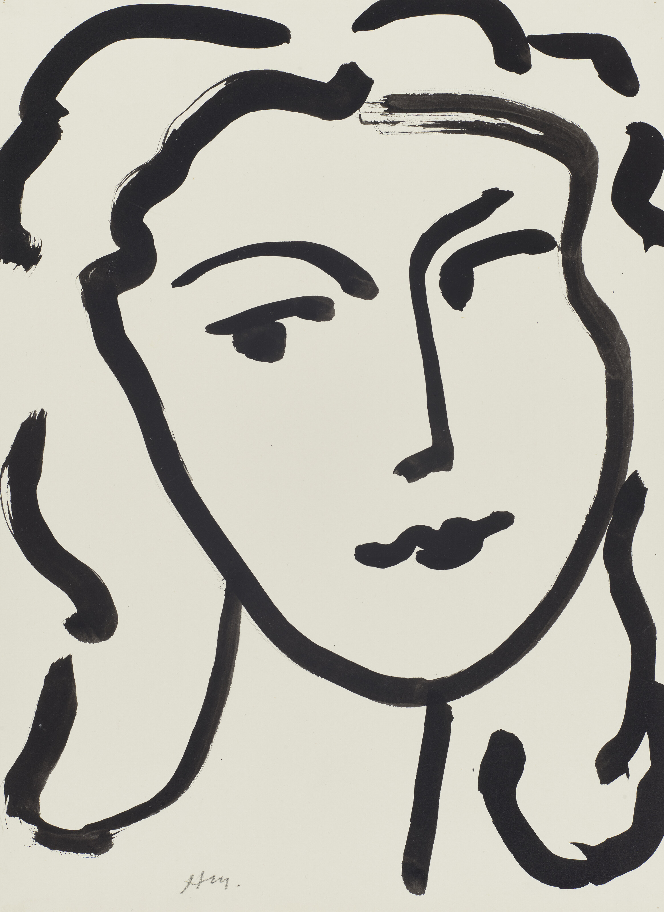 HENRI MATISSE (1869-1954), Visage de femme | Christie's