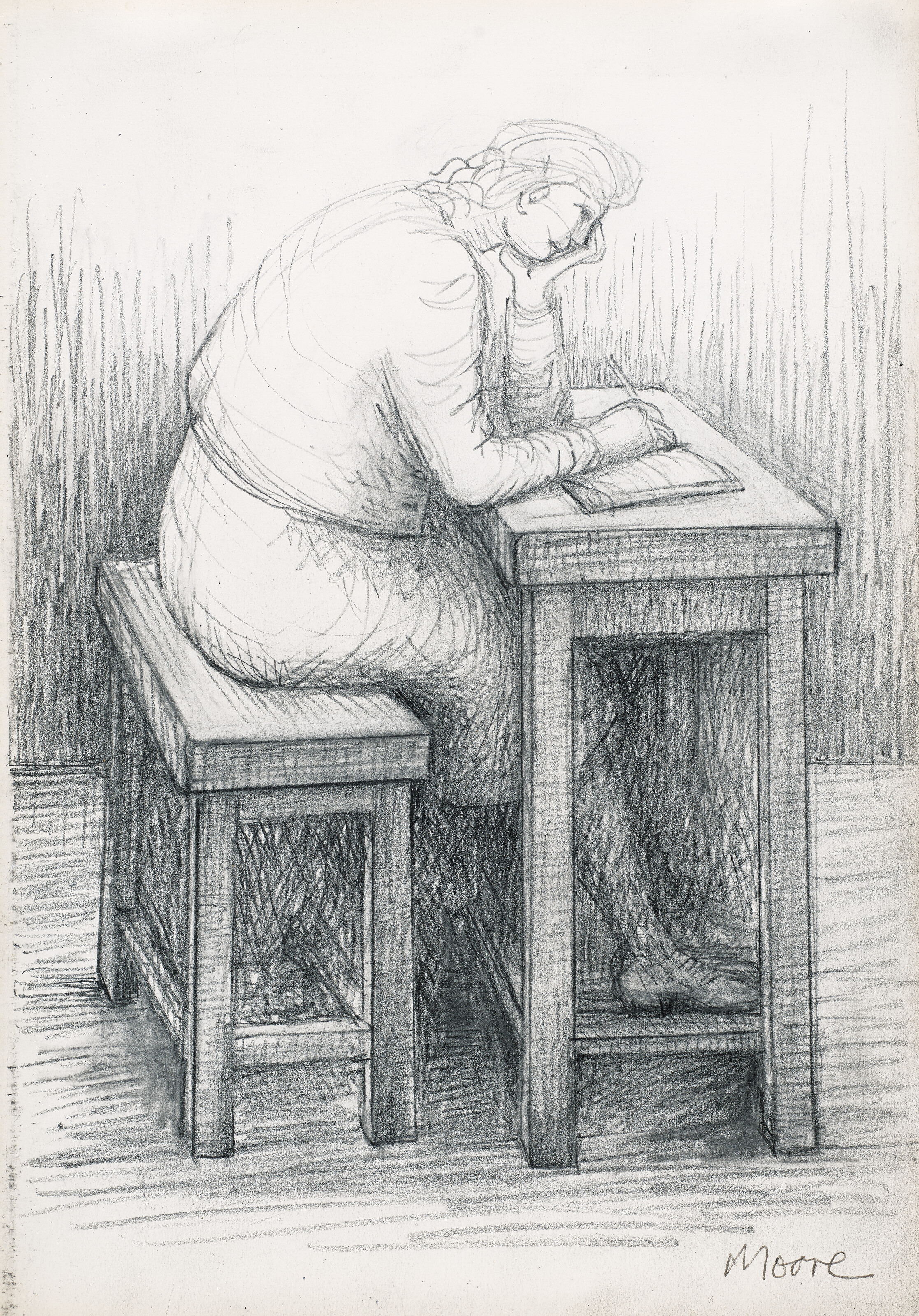 Girl Doing Homework