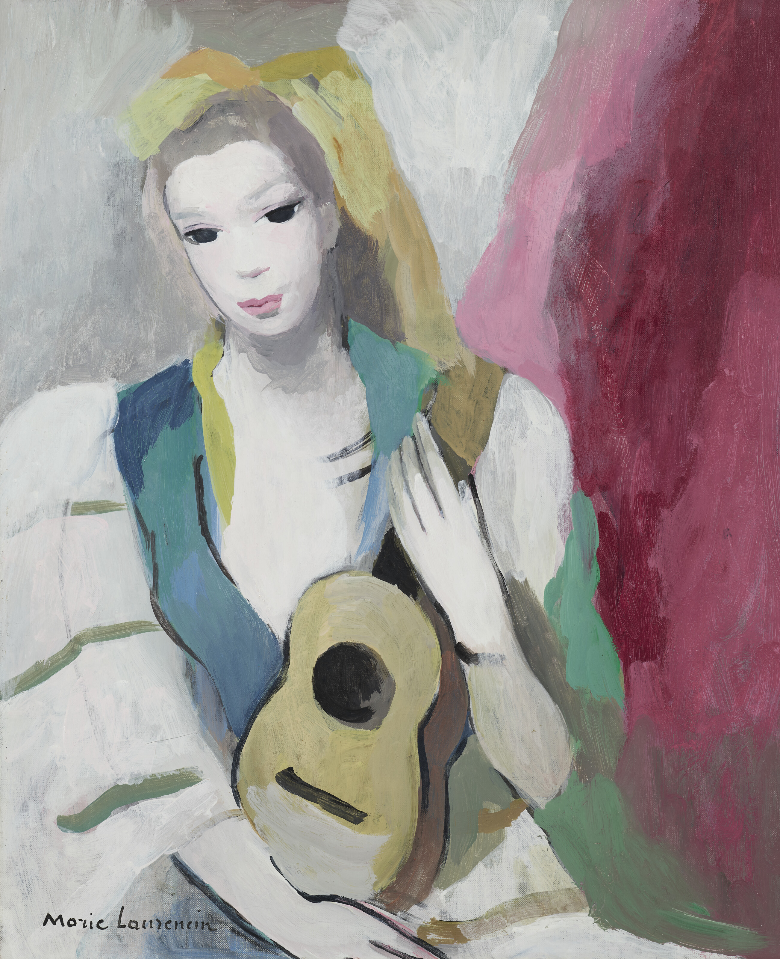 MARIE LAURENCIN (1883-1956), Jeune fille à la guitare