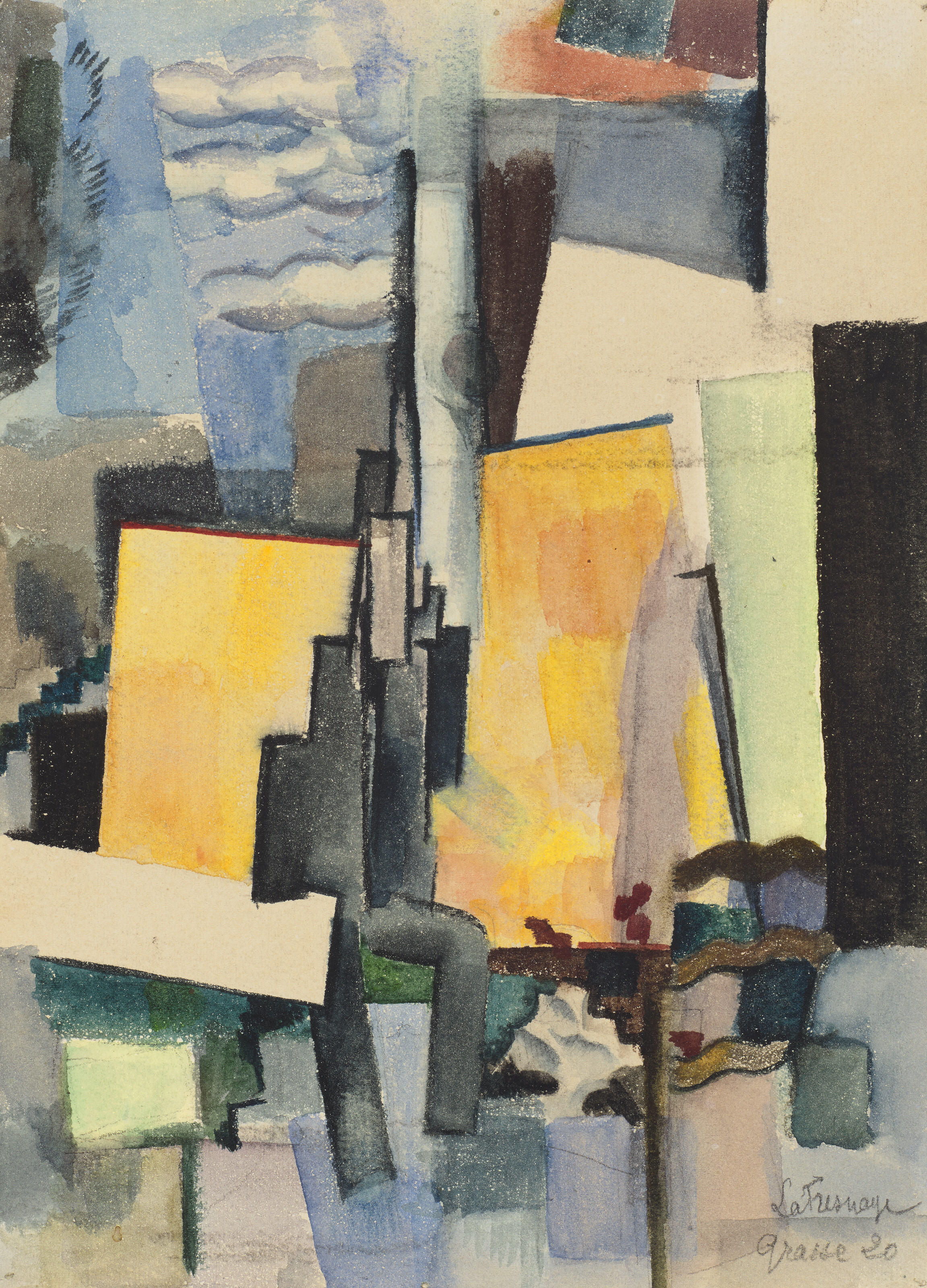 Marie Laurencin (園遊会)少し子供じみて・・・ MARIE LAURENCIN (1883-1956), Jeune fille à la guitare | Christie's