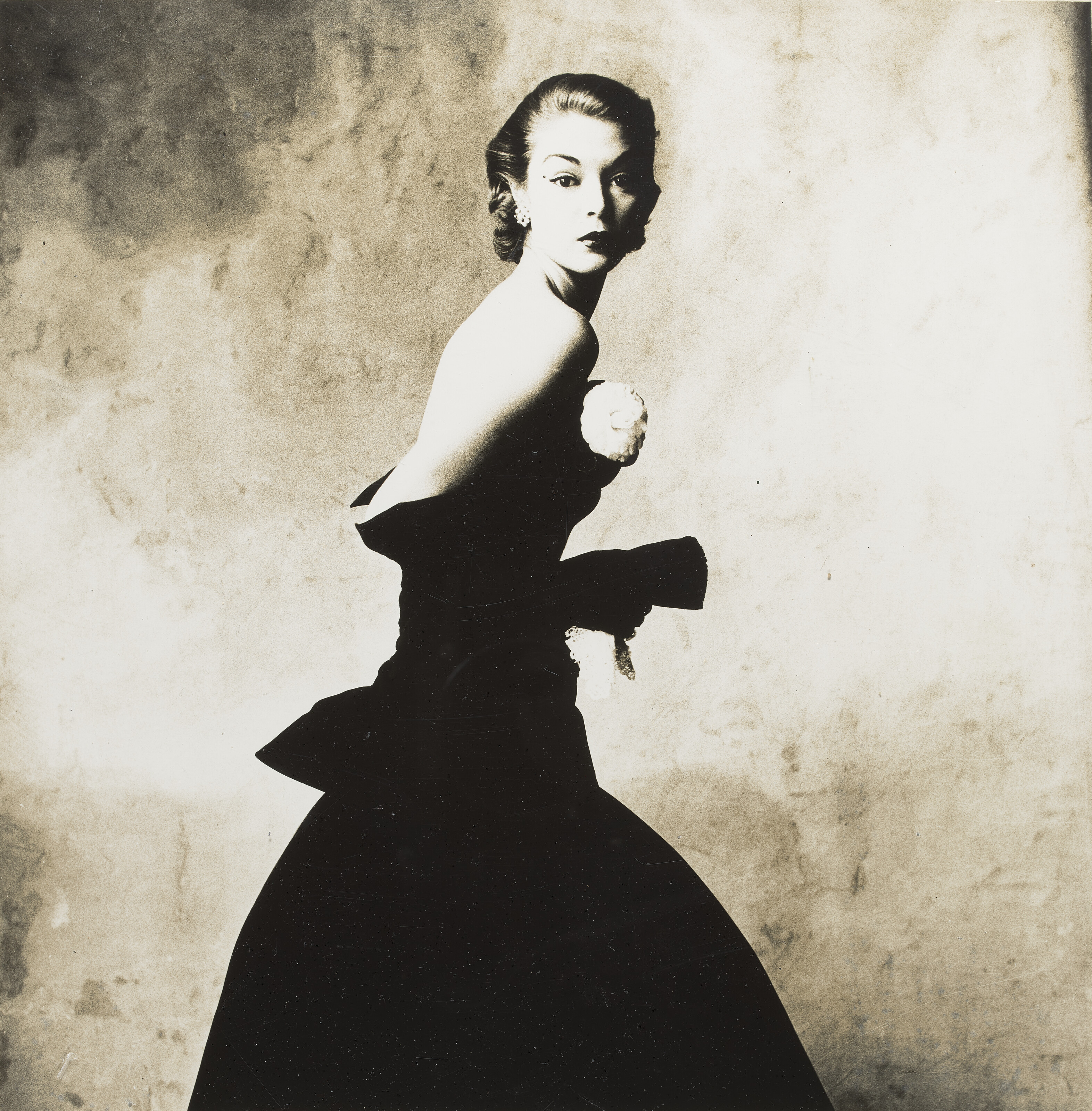 suzy parker evening dress by dior paris studio Suzy Parker in my Studio (Evening Dress by Dior) (1955) by Richard Avedon