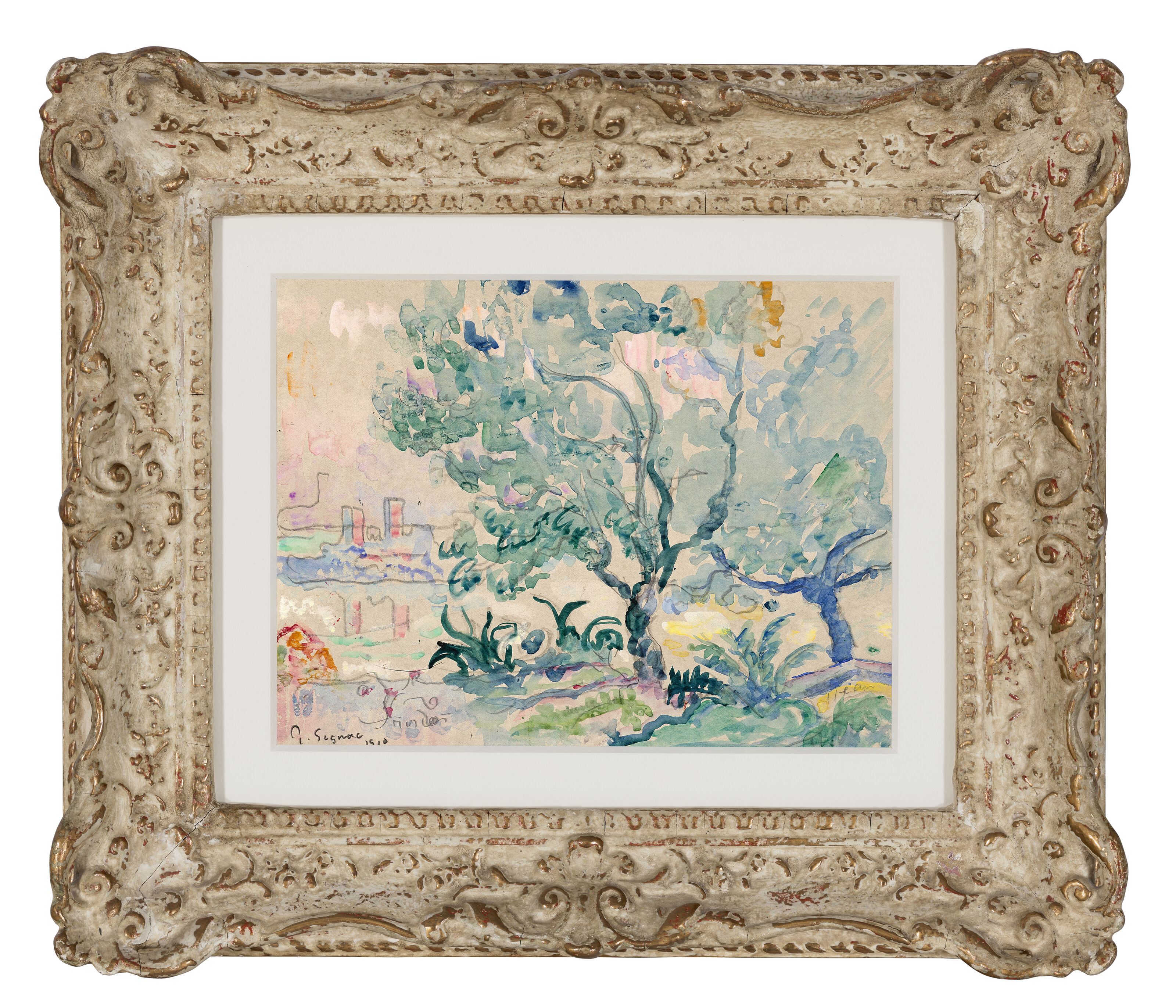 PAUL SIGNAC (1863-1935), Antibes, vue depuis Juan-Les-Pins