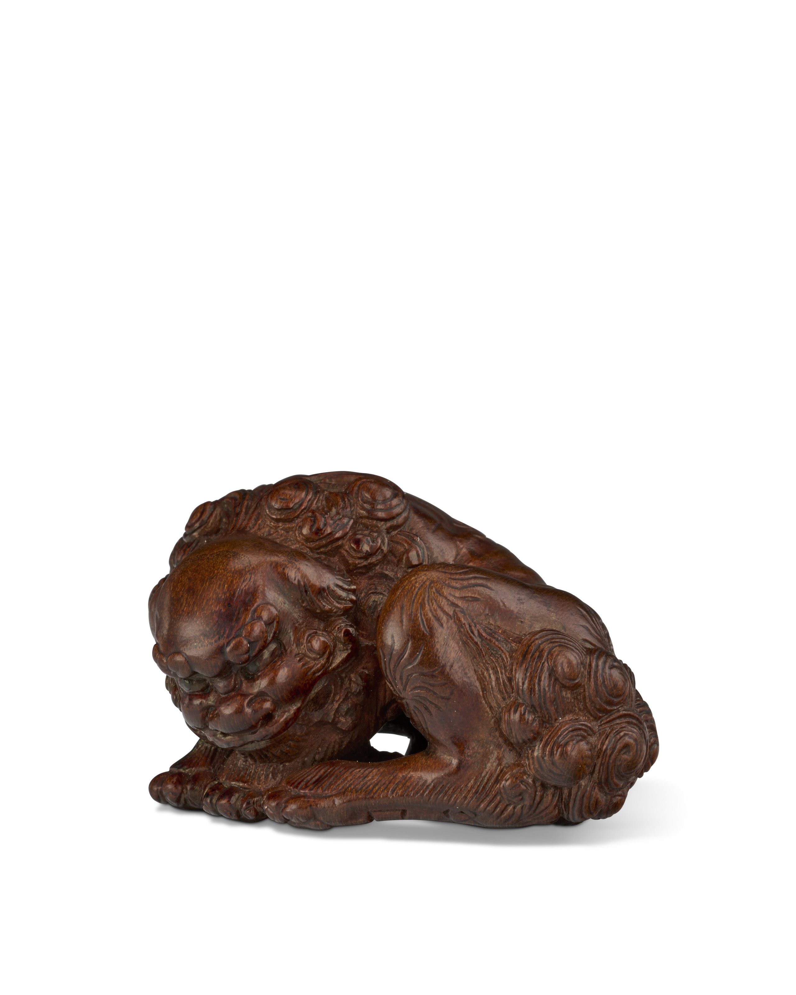 A PAIR OF CARVED WOOD SCULPTURES OF KOMA-INU (LION-DOG), JAPAN