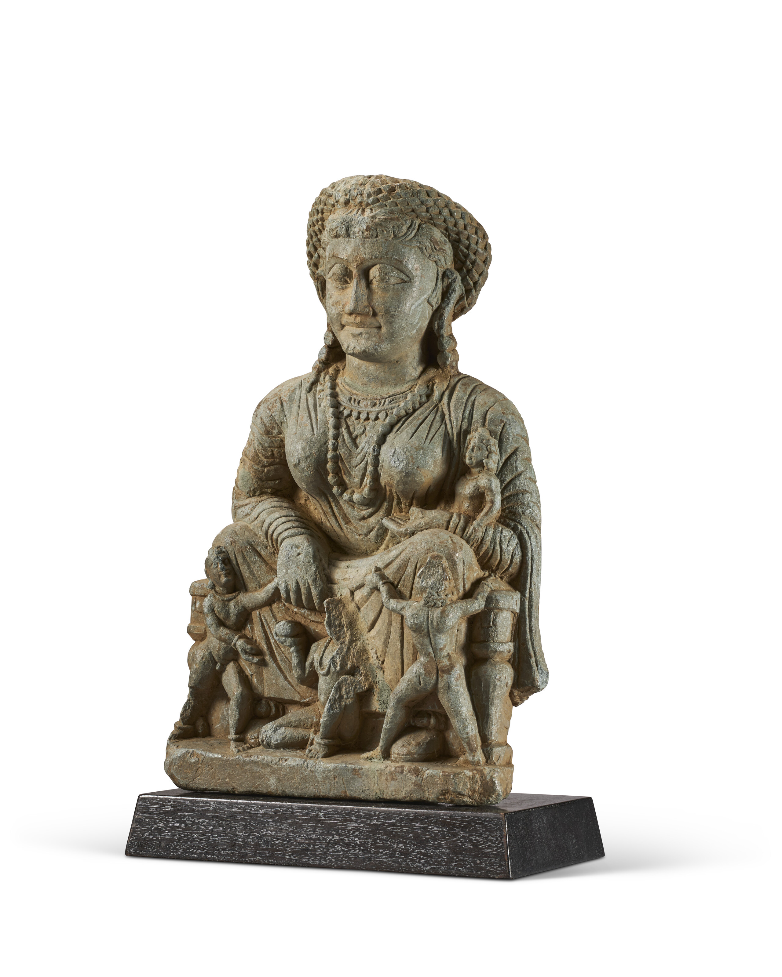 A GREEN SCHIST FIGURE OF HARITI, ANCIENT REGION OF GANDHARA, 3RD-4TH  CENTURY | Christie's, image size:2560x3200