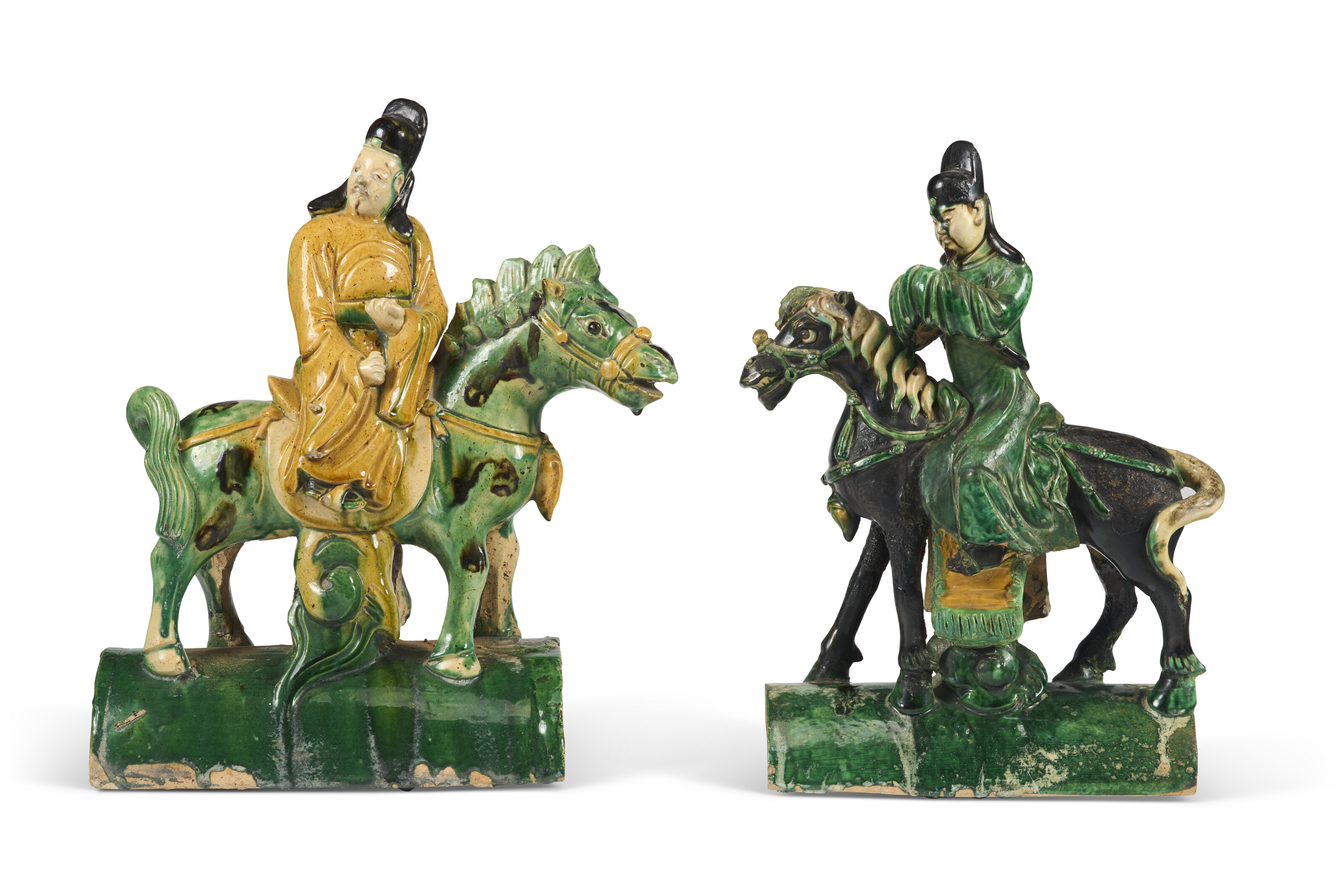 中國明彩釉騎馬俑瓦作兩件, CHINA, MING DYNASTY (1368-1644) | Christie's