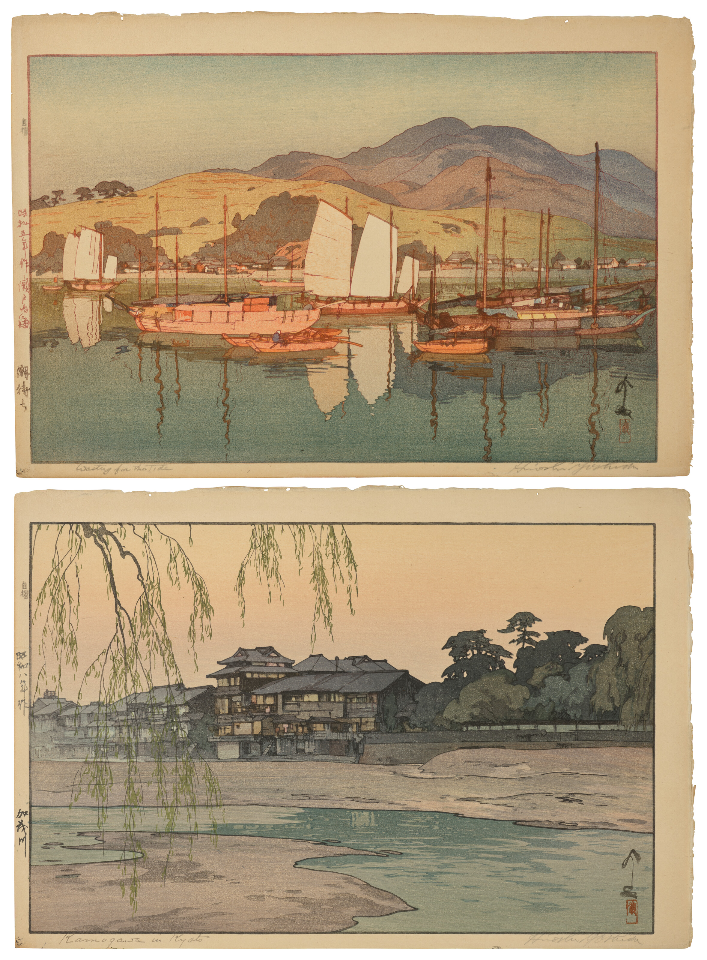 YOSHIDA HIROSHI (1876-1950), A group of two horizontal prints
