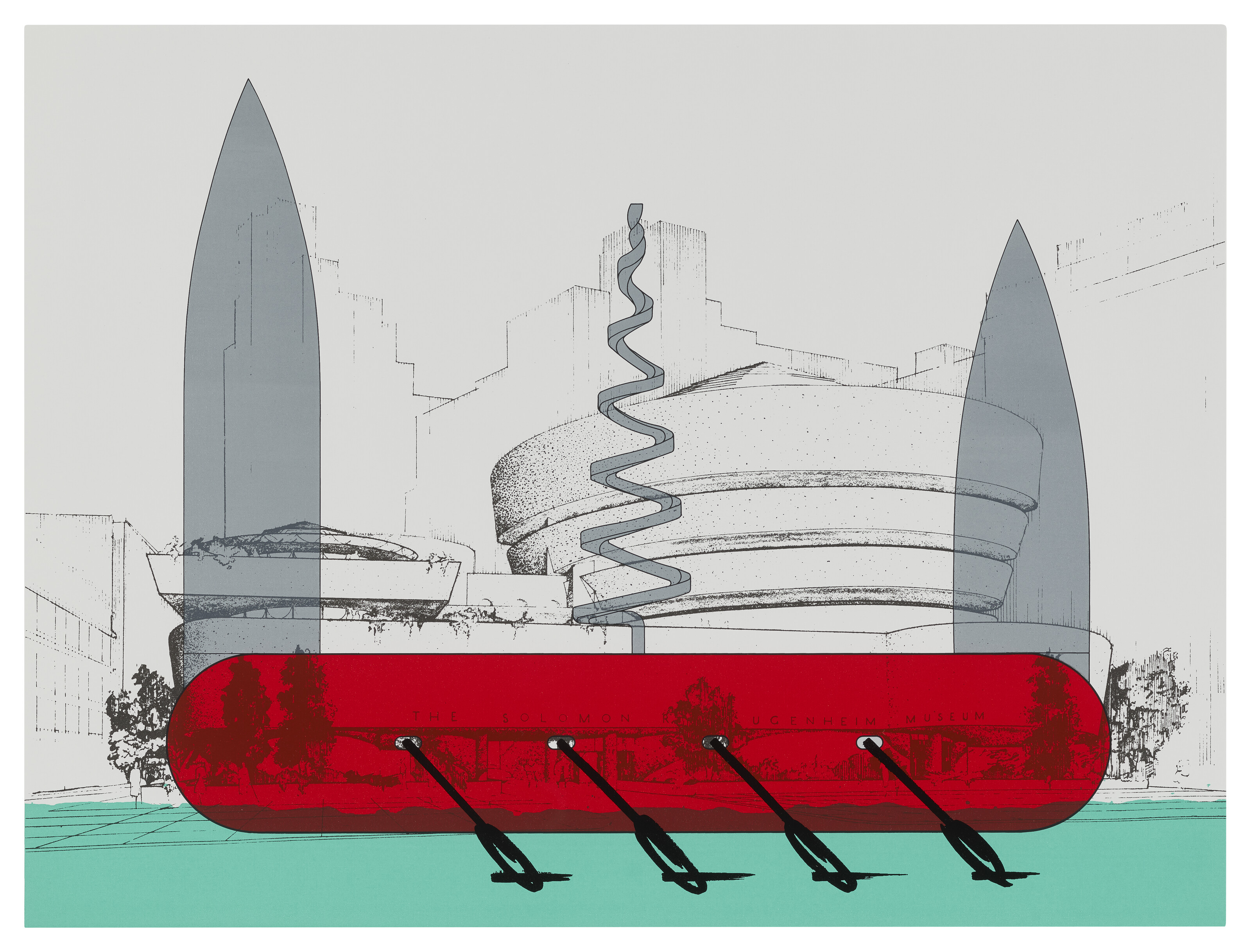 CLAES OLDENBURG (1929-2022), Knife Ship Superimposed on the