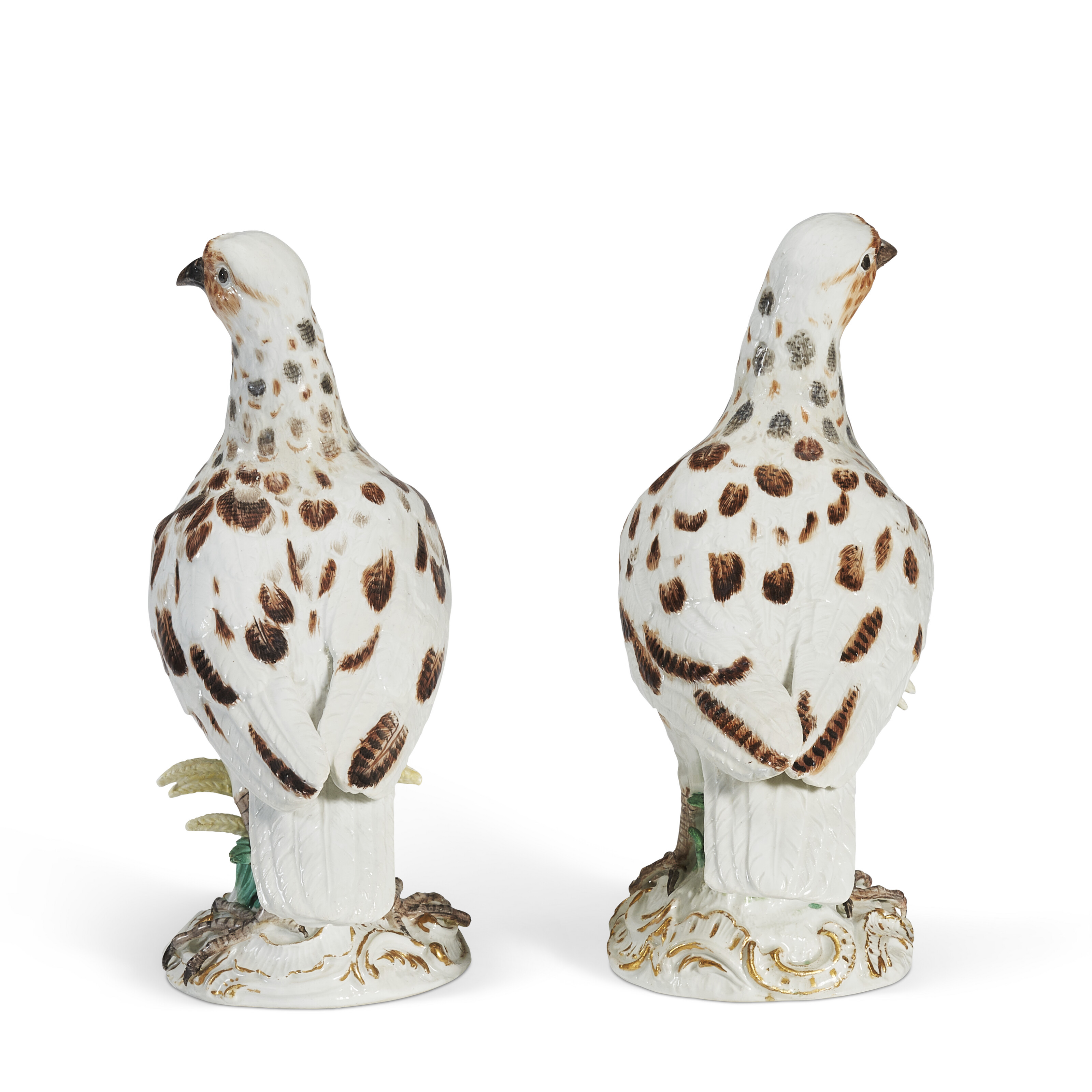 A PAIR OF MEISSEN PORCELAIN MODELS OF BIRDS, CIRCA 1756