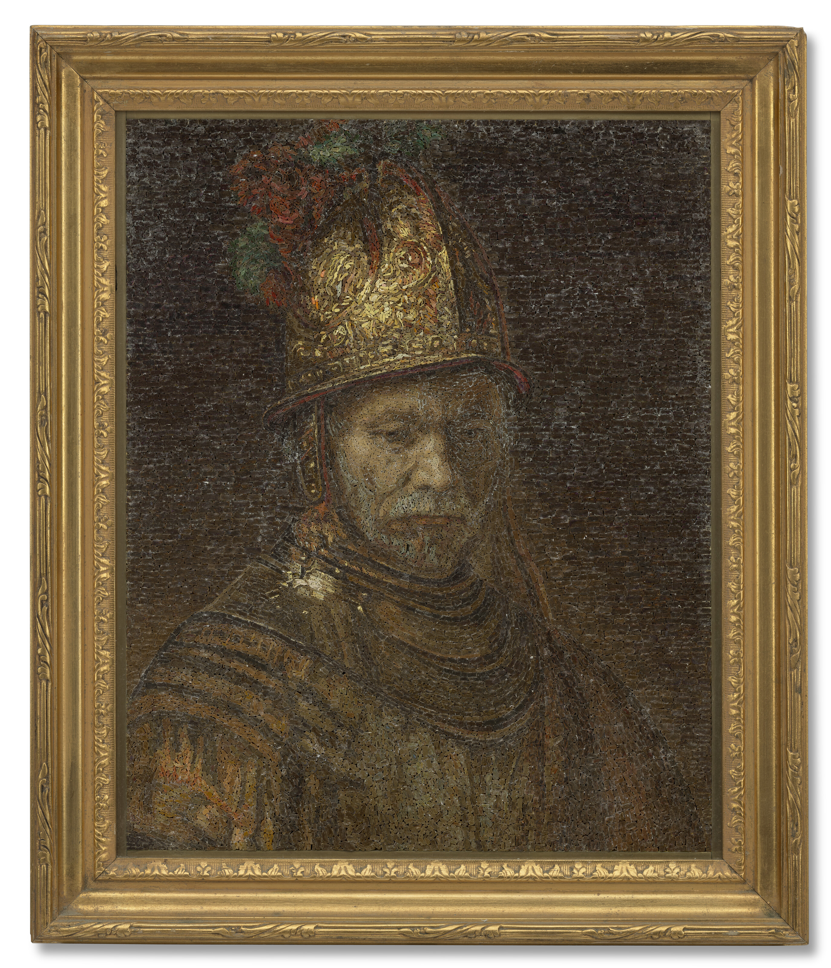 A LARGE ROMAN MICROMOSAIC PANEL, 'CASCO D'ORO', BY THE VATICAN