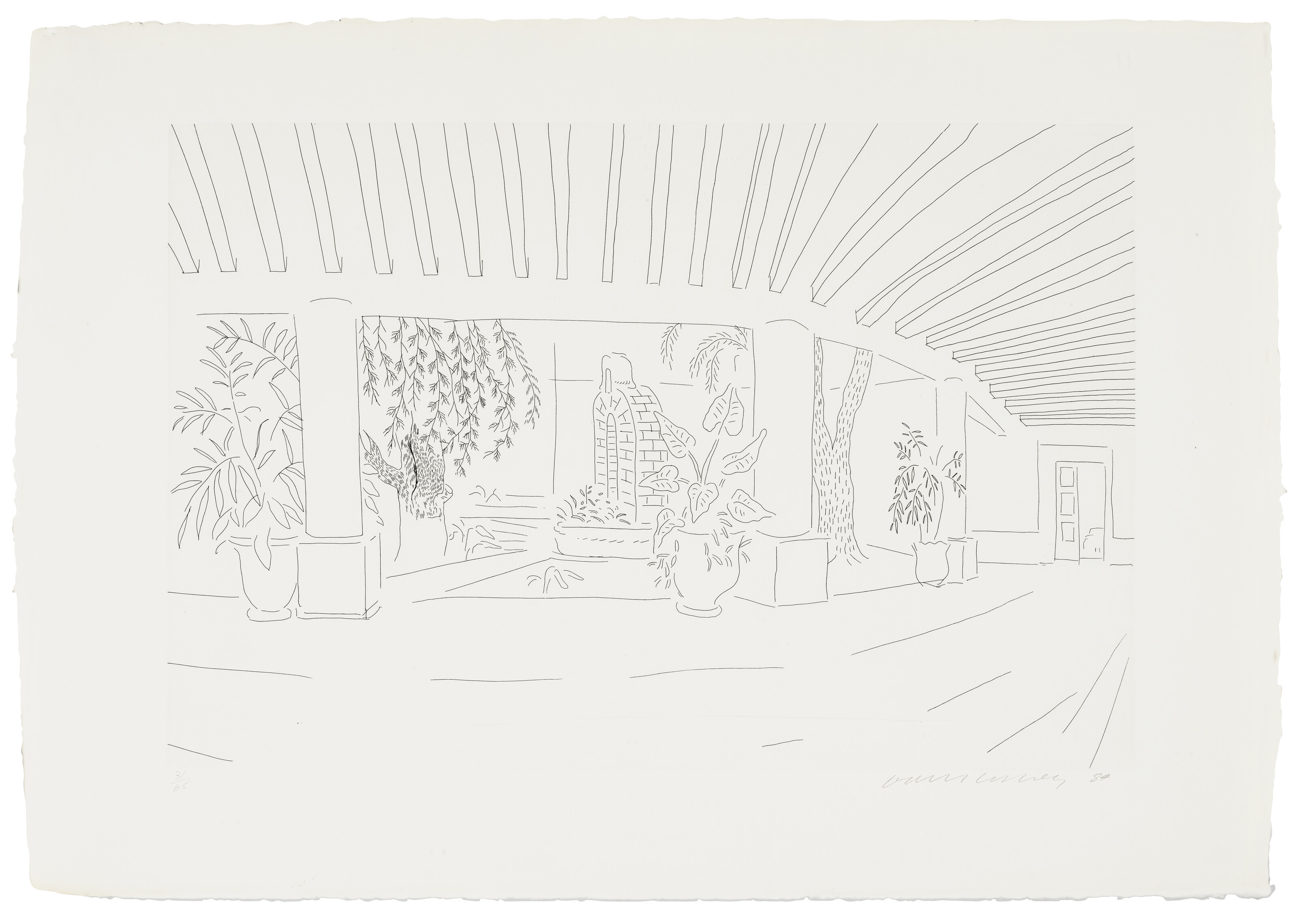 DAVID HOCKNEY (B. 1937), Mexican Hotel Garden | Christie's