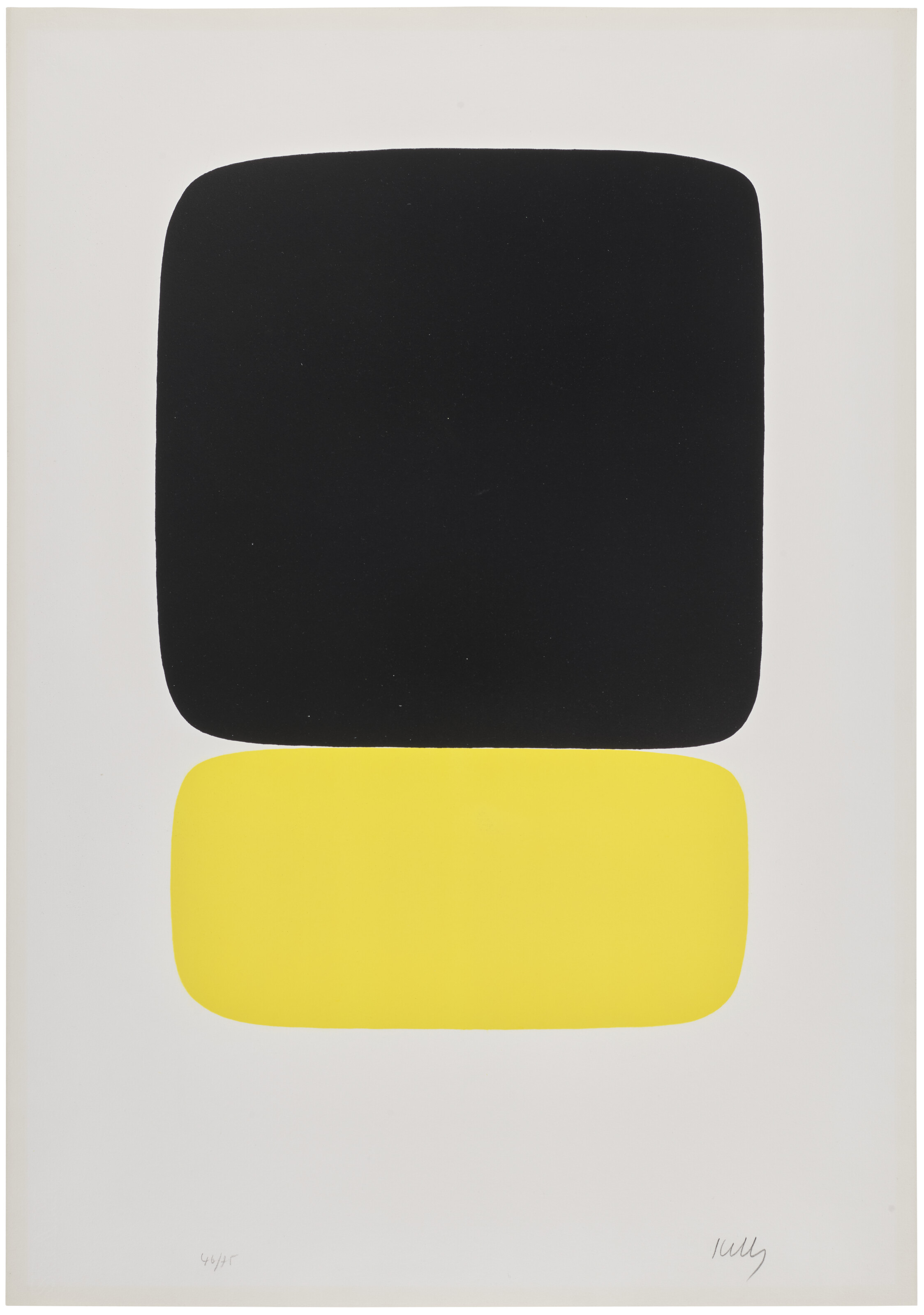 エルズワース・ケリー　リトグラフ ELLSWORTH KELLY (1923-2015), Black over Yellow | Christie's