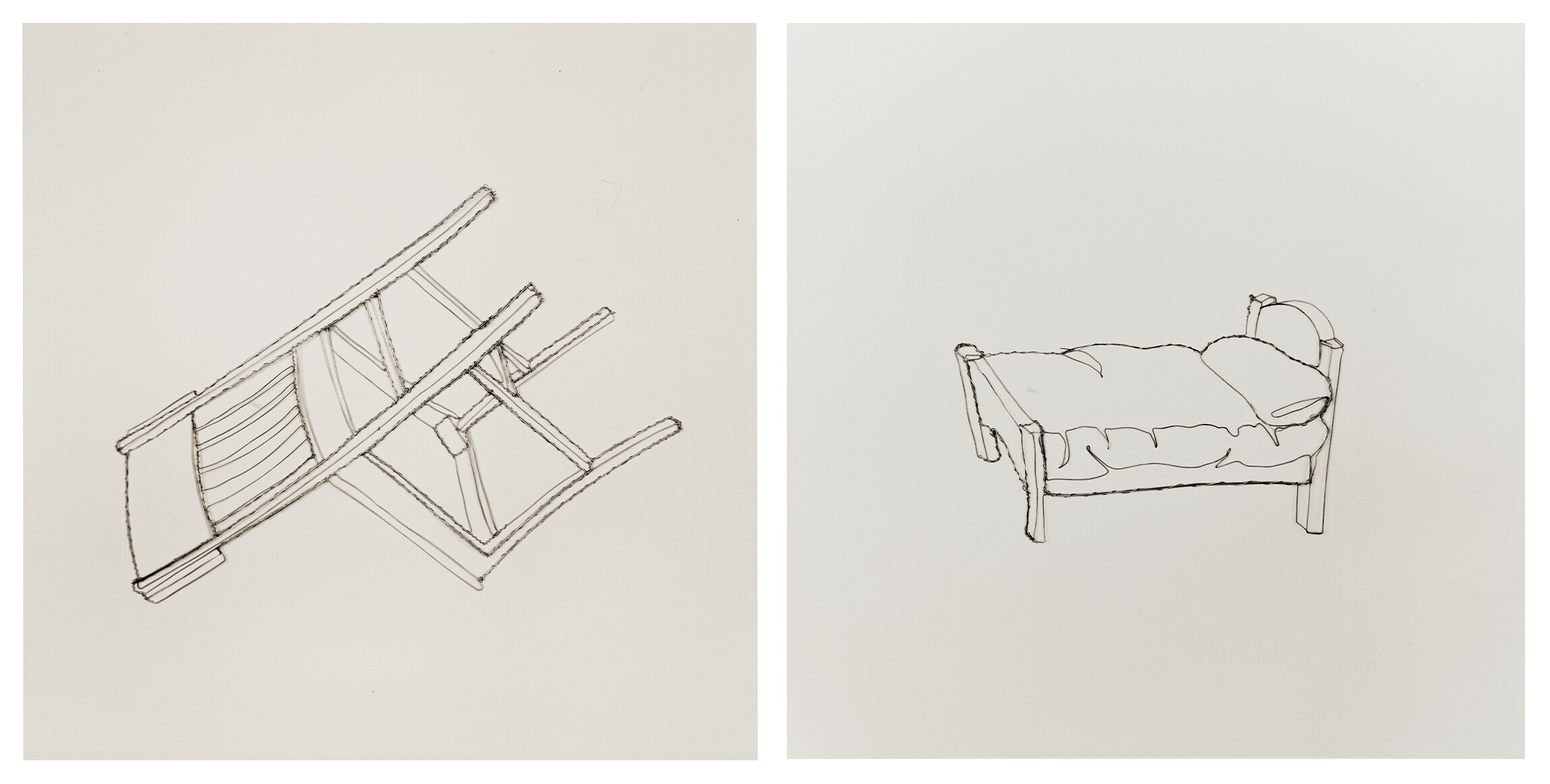 VIK MUNIZ (B. 1961), Upside Down Chair; Van Gogh's Bed [Two Works