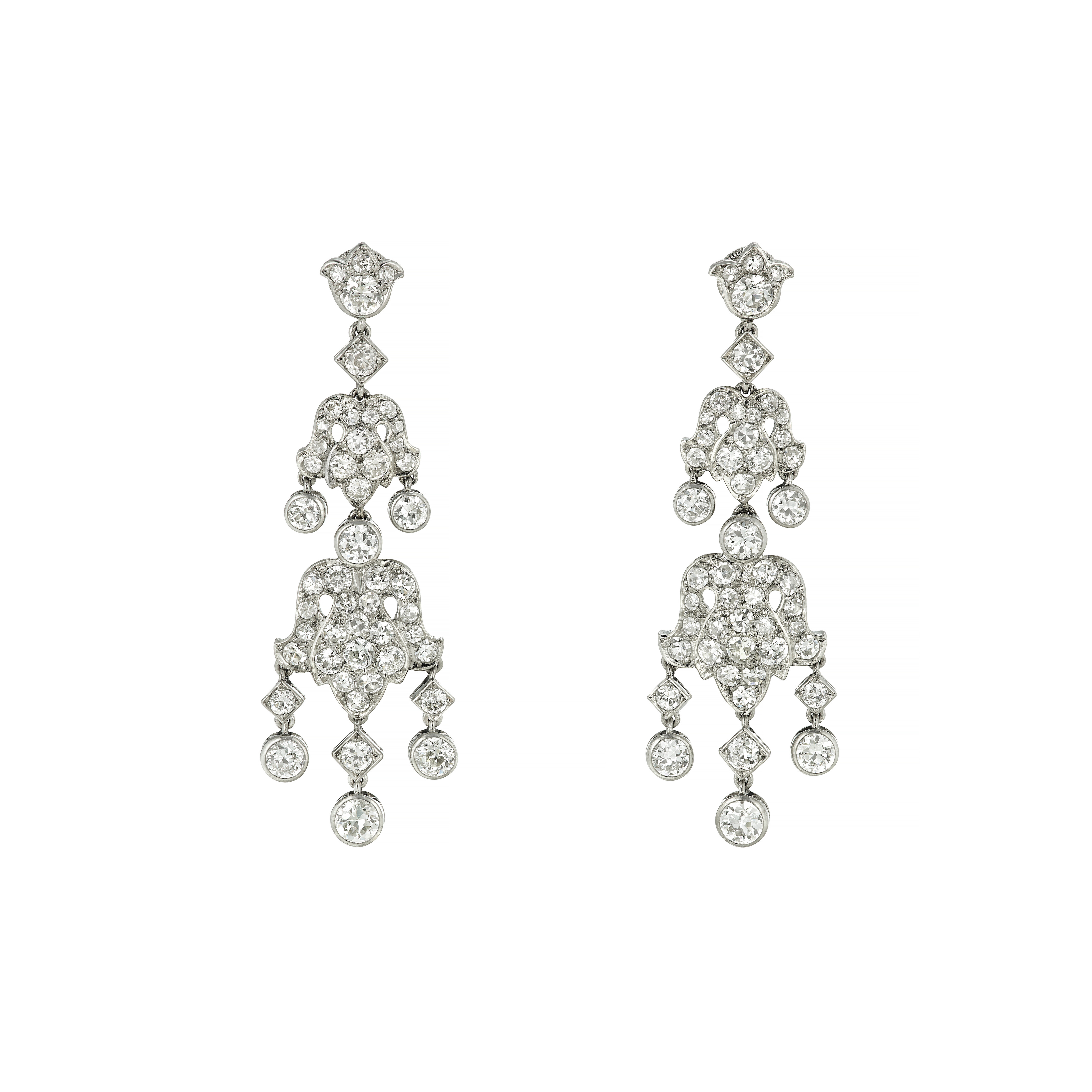 cartier diamond chandelier earrings