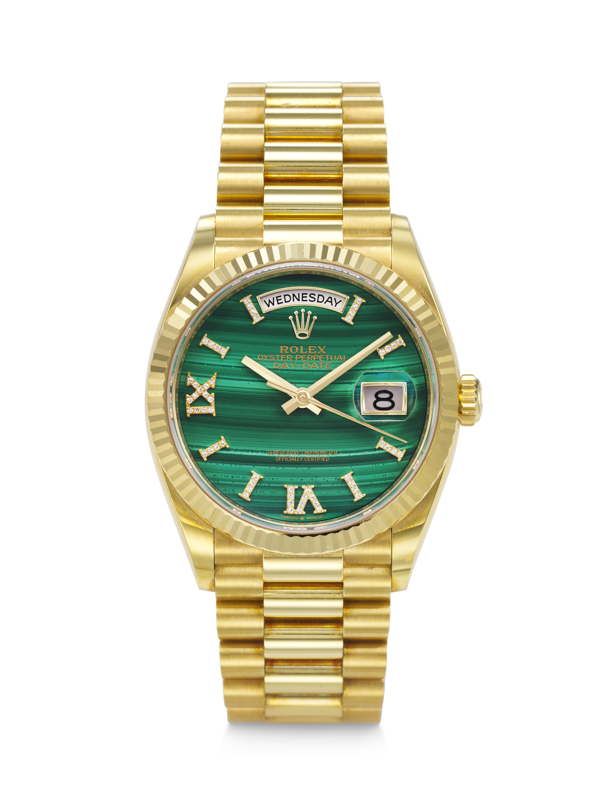 ROLEX, VERY ATTRACTIVE AND HEAVY YELLOW GOLD 'DAY-DATE' WITH