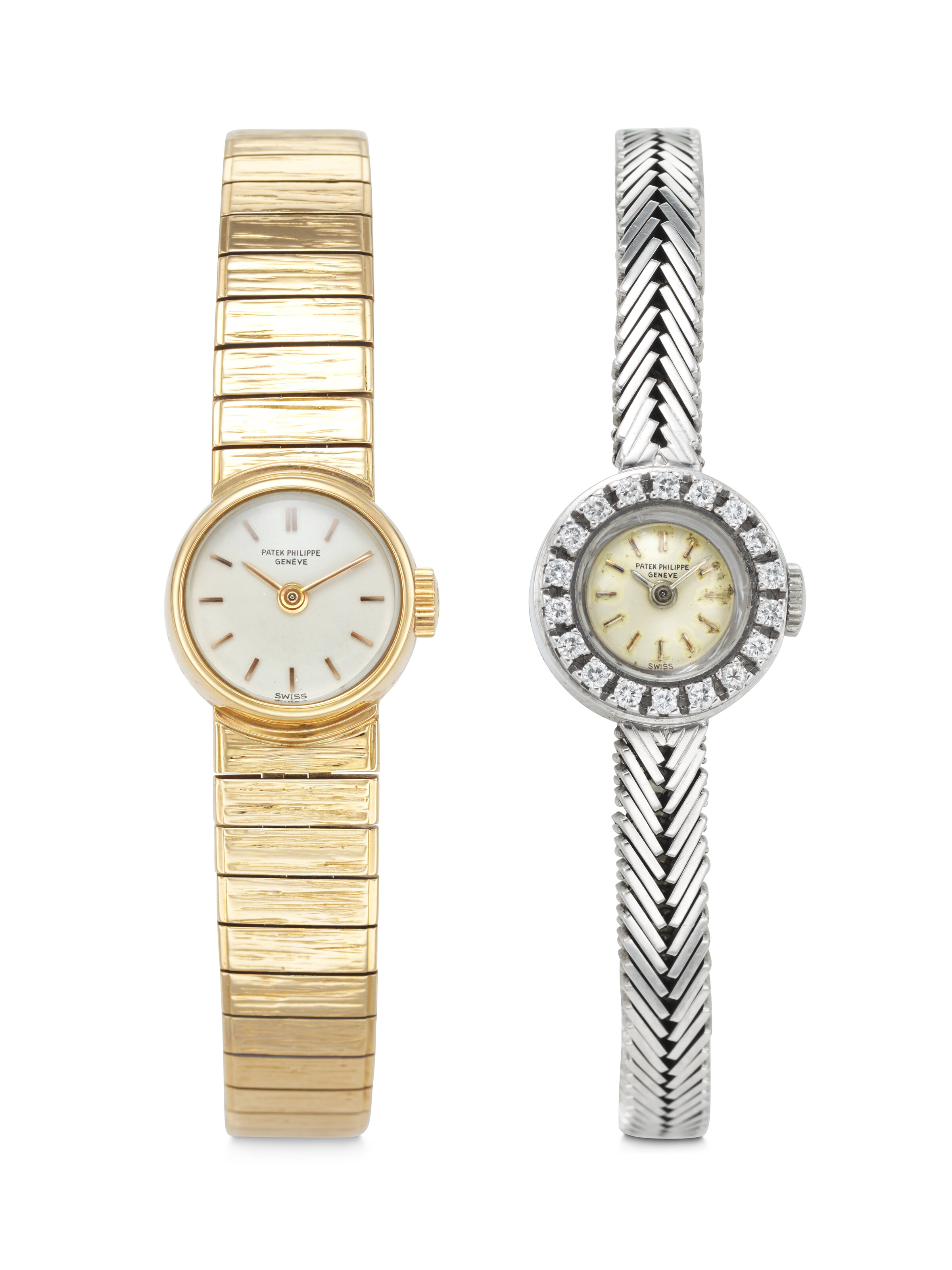 PATEK PHILIPPE, PAIR OF GOLD COCKTAIL BRACELET WATCHES, 3266