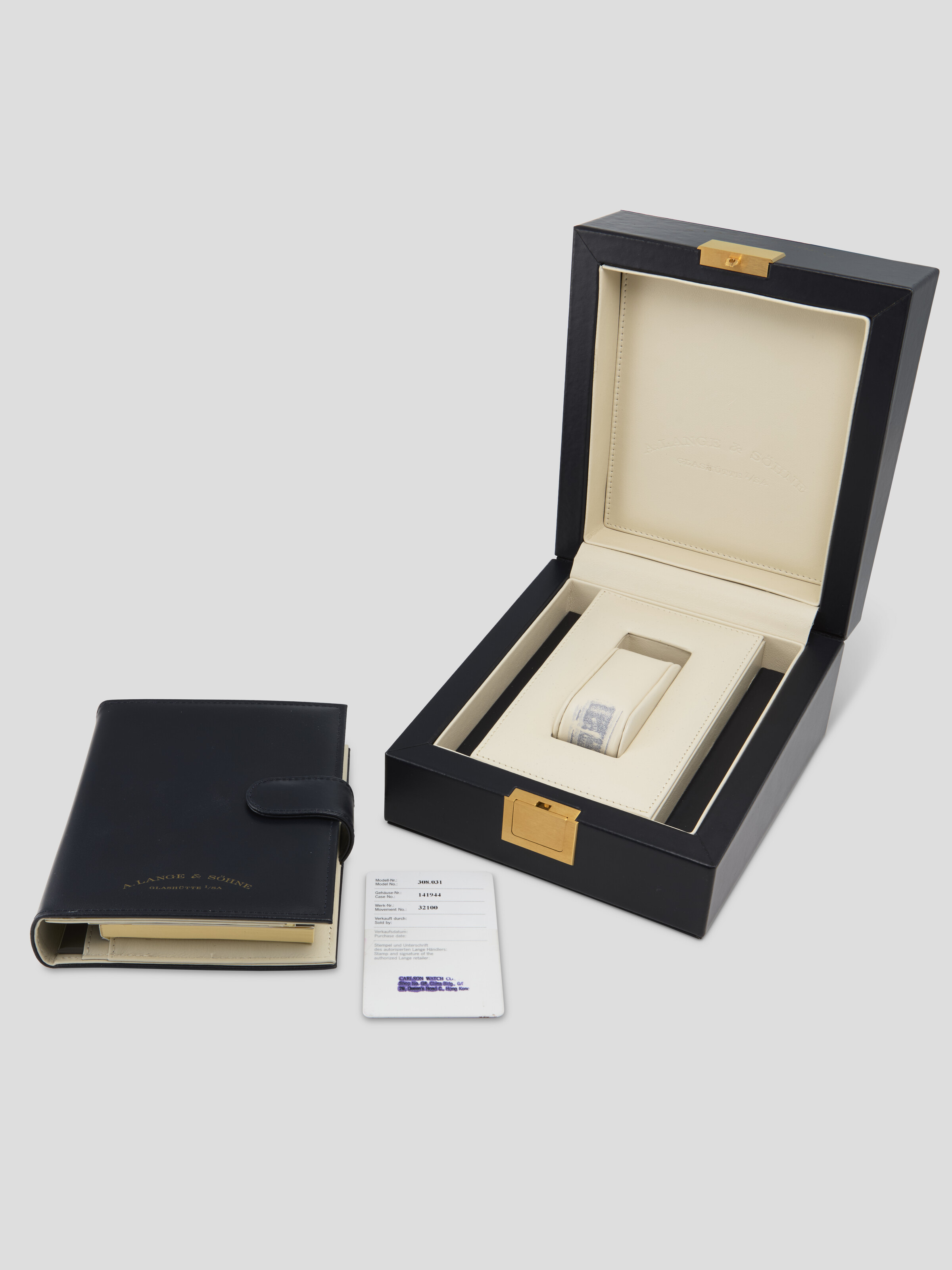 A. LANGE & SÖHNE ボックス付属品セット A. LANGE & SÖHNE, PINK GOLD 'LANGEMATIC SAX-O-MAT' WITH OUTSIZED