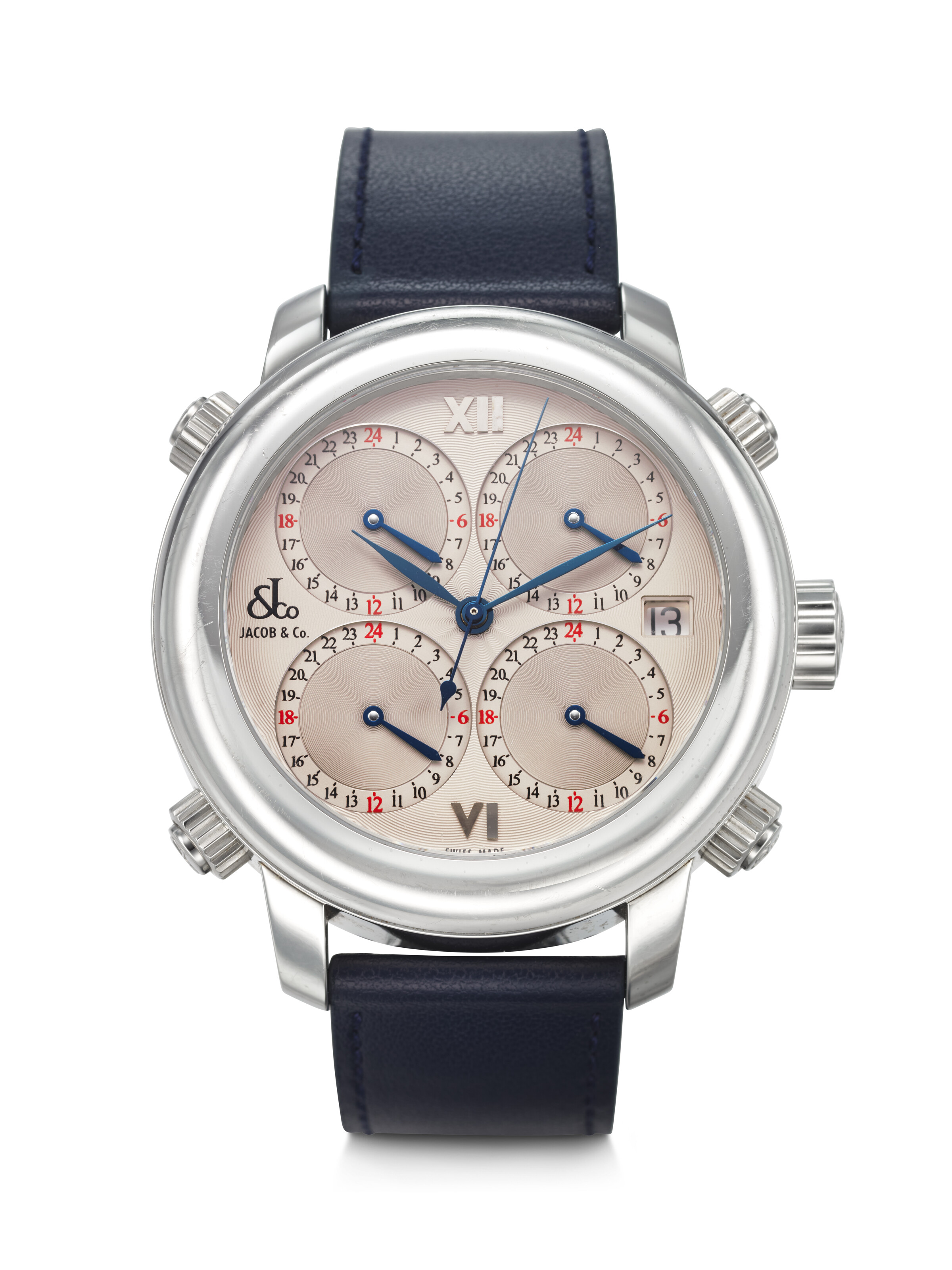 クラシック jACoueline JACOB & CO. LARGE LIMITED EDITION STAINLESS STEEL AUTOMATIC 'FIVE